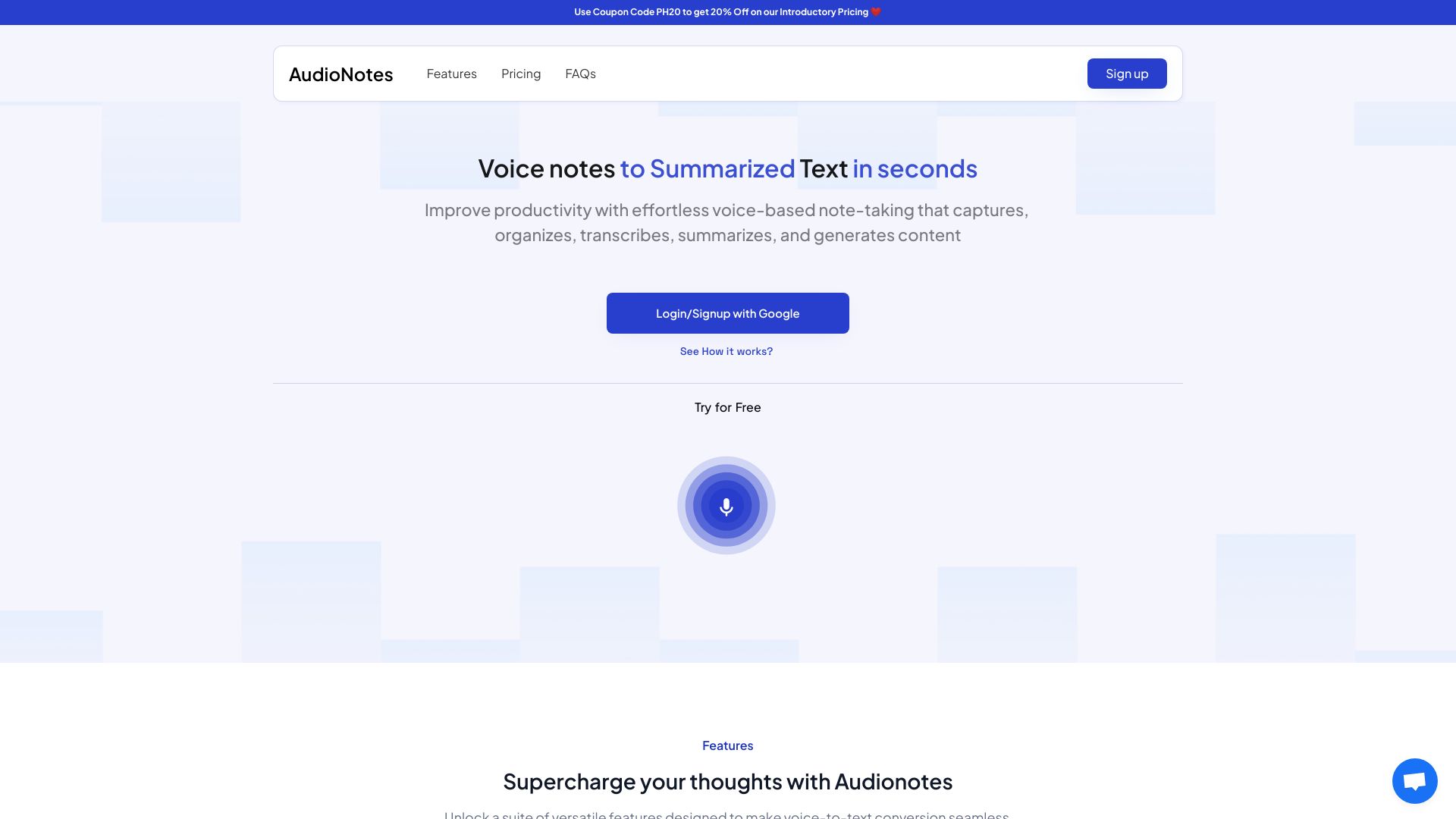 Audionotes.app screenshot