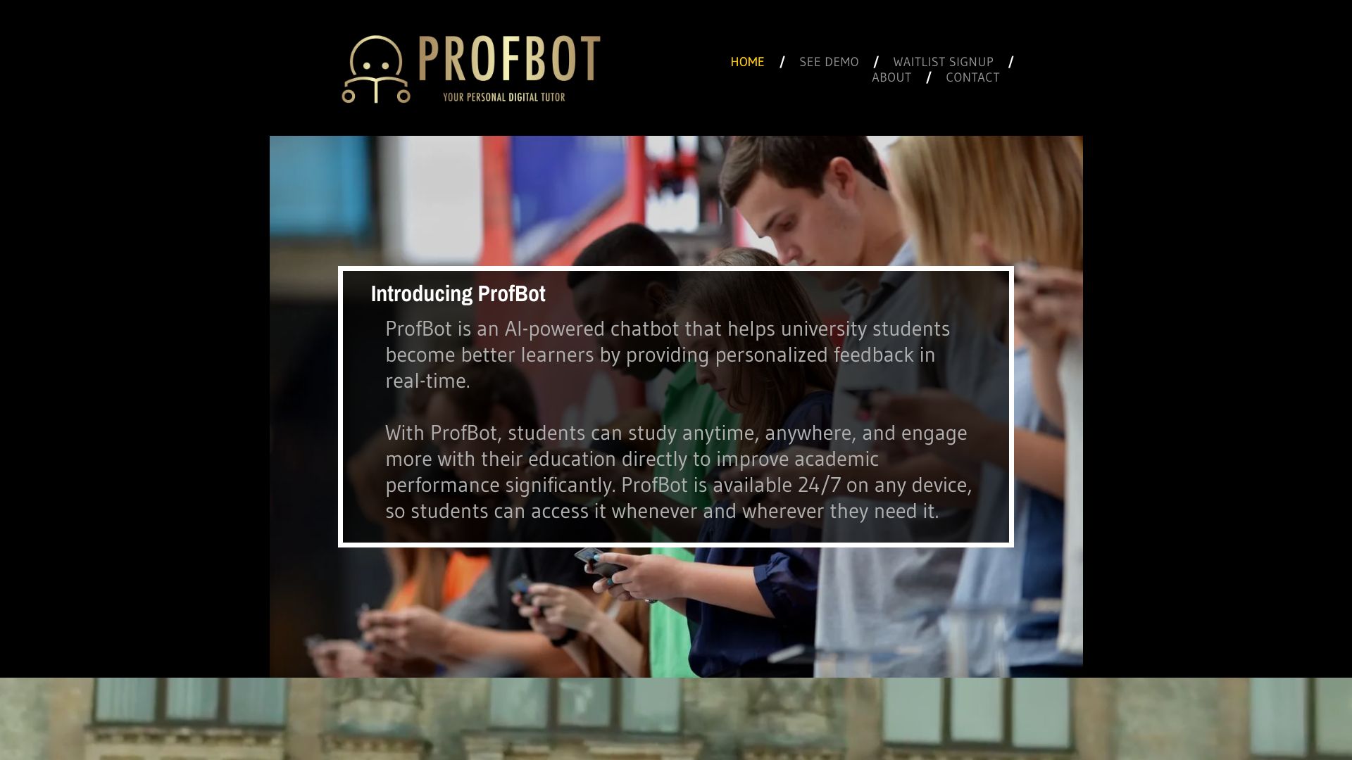 ProfBot screenshot