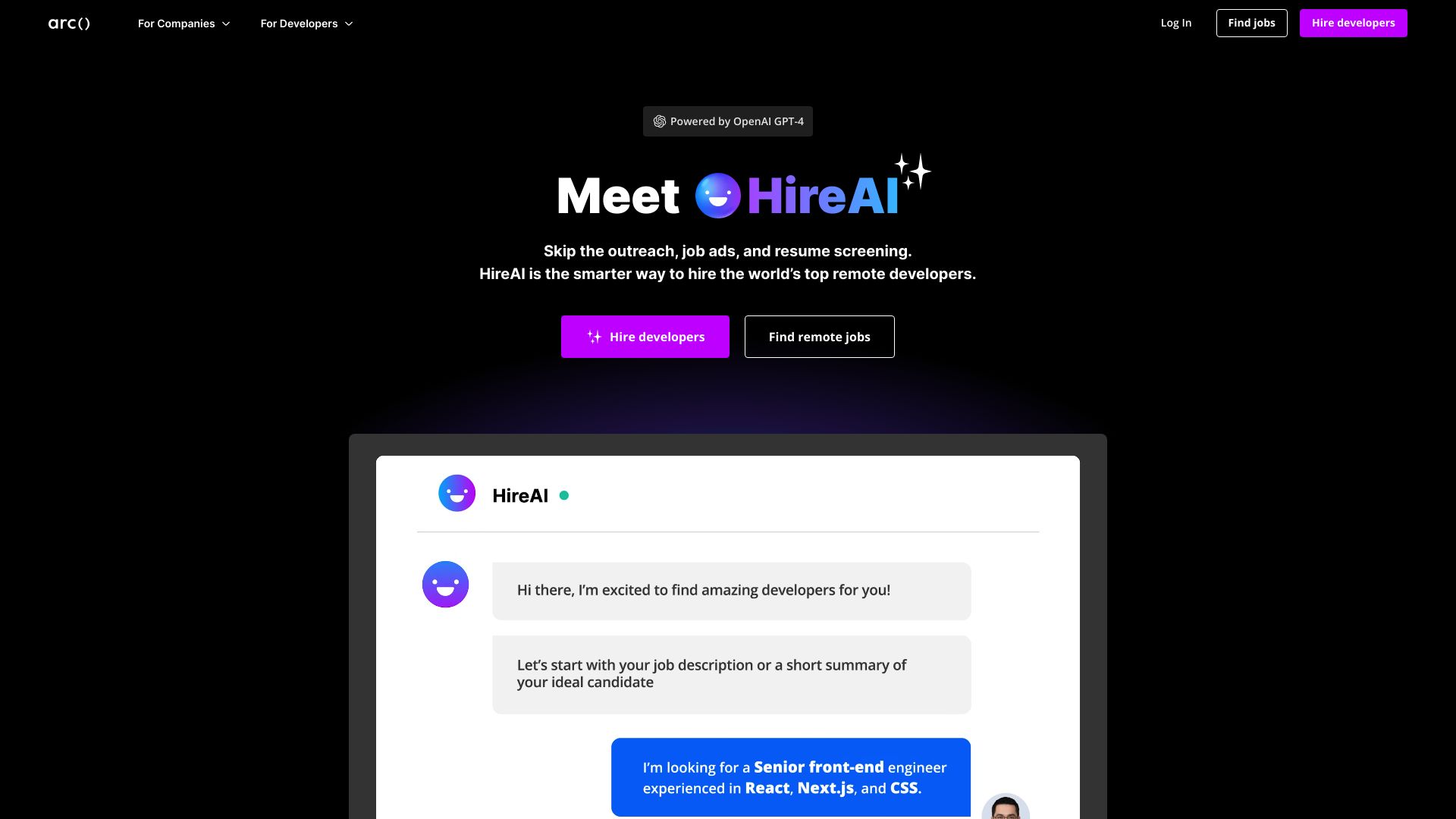 Arc screenshot