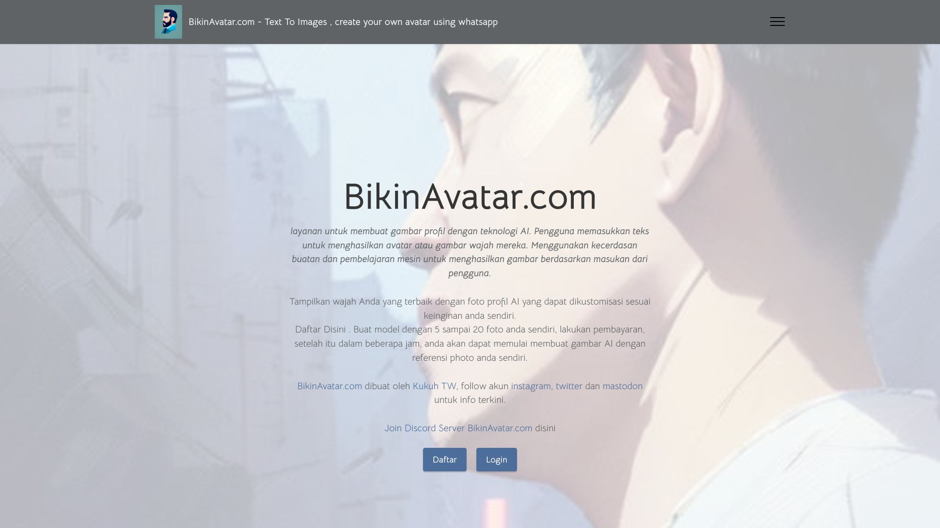 BikinAvatar.com screenshot