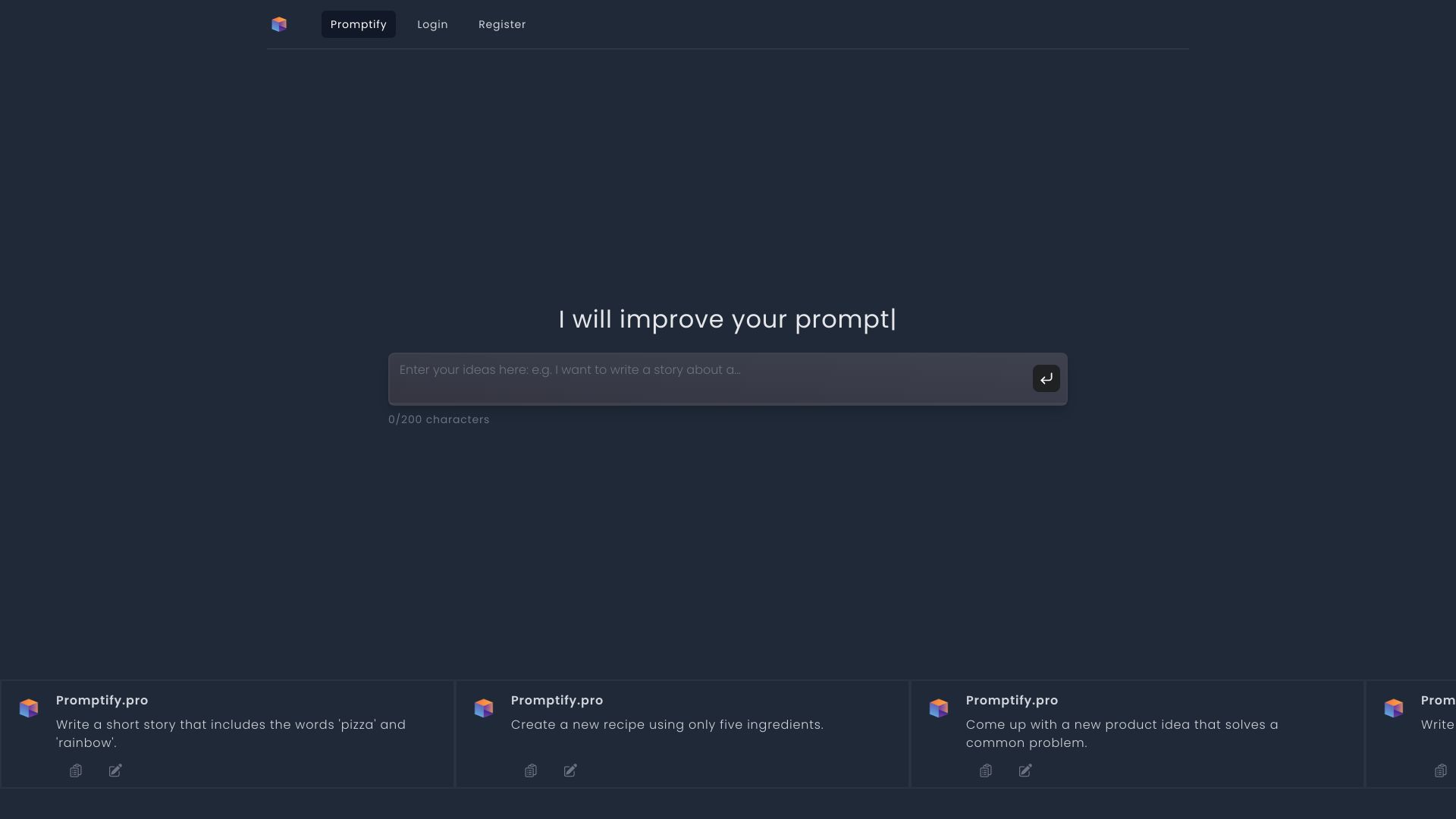 Promptify.pro screenshot