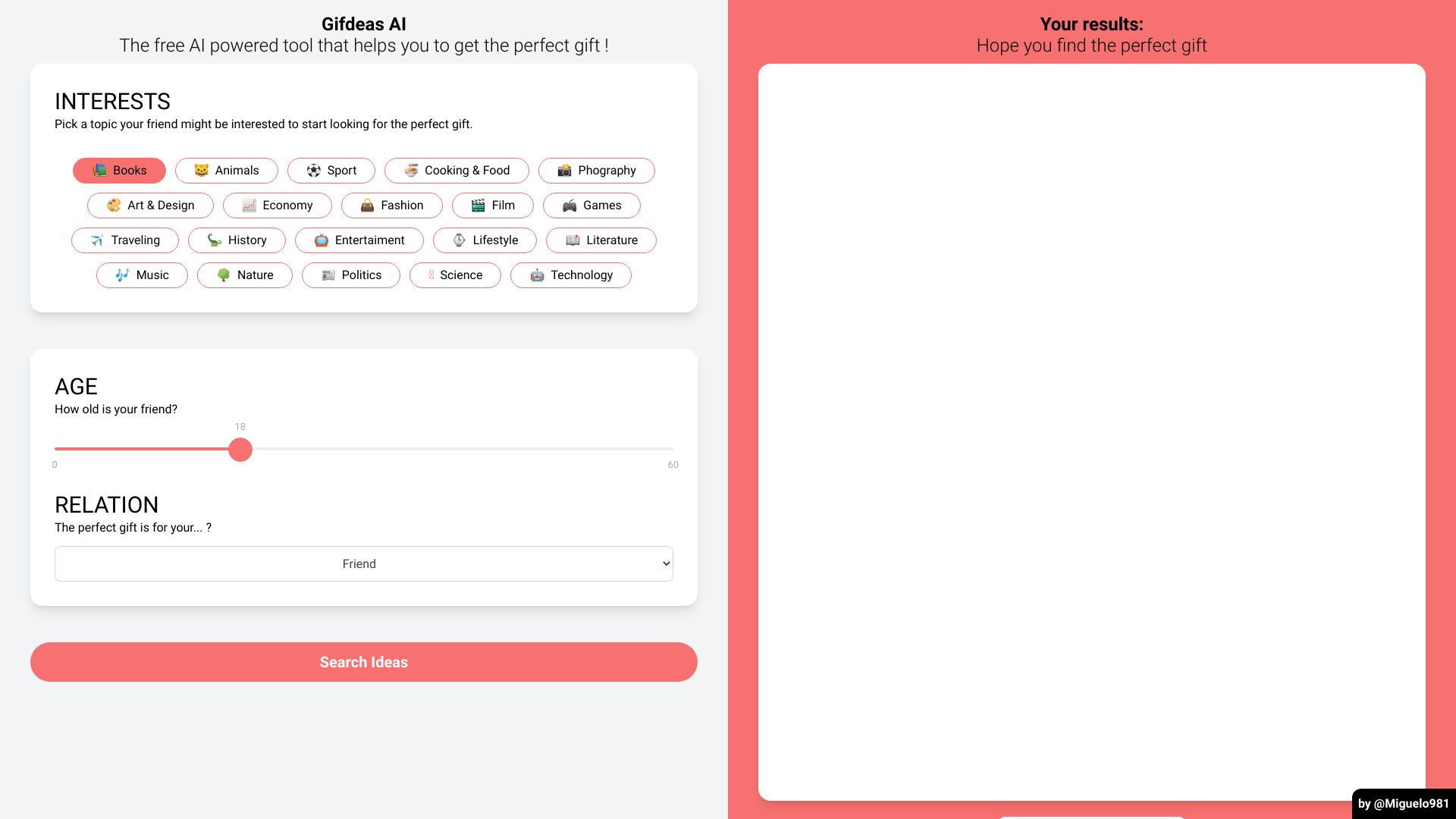 Gifdeas AI screenshot
