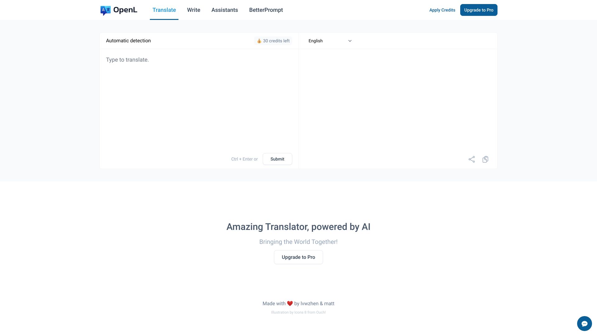 OpenL Translate screenshot