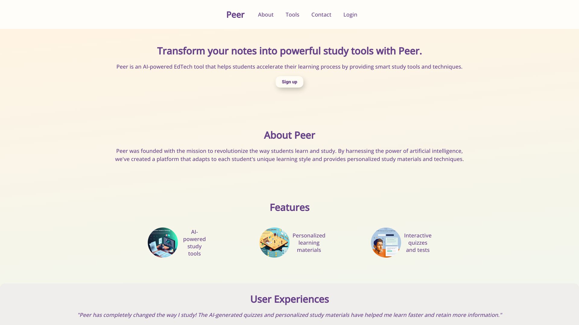 Peer screenshot