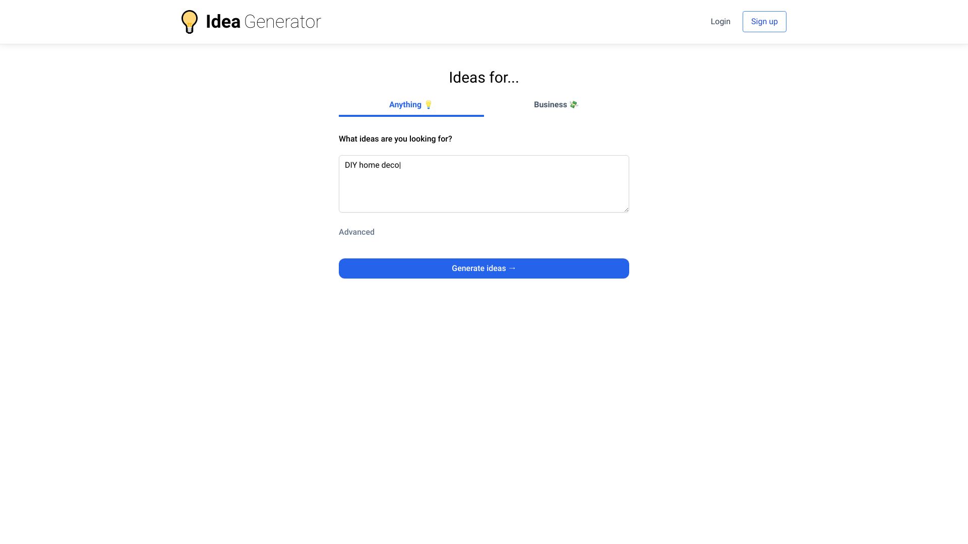 Idea Generator screenshot