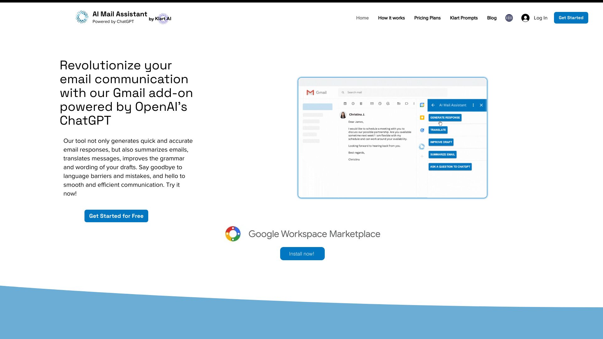 AI Mail Assistant screenshot