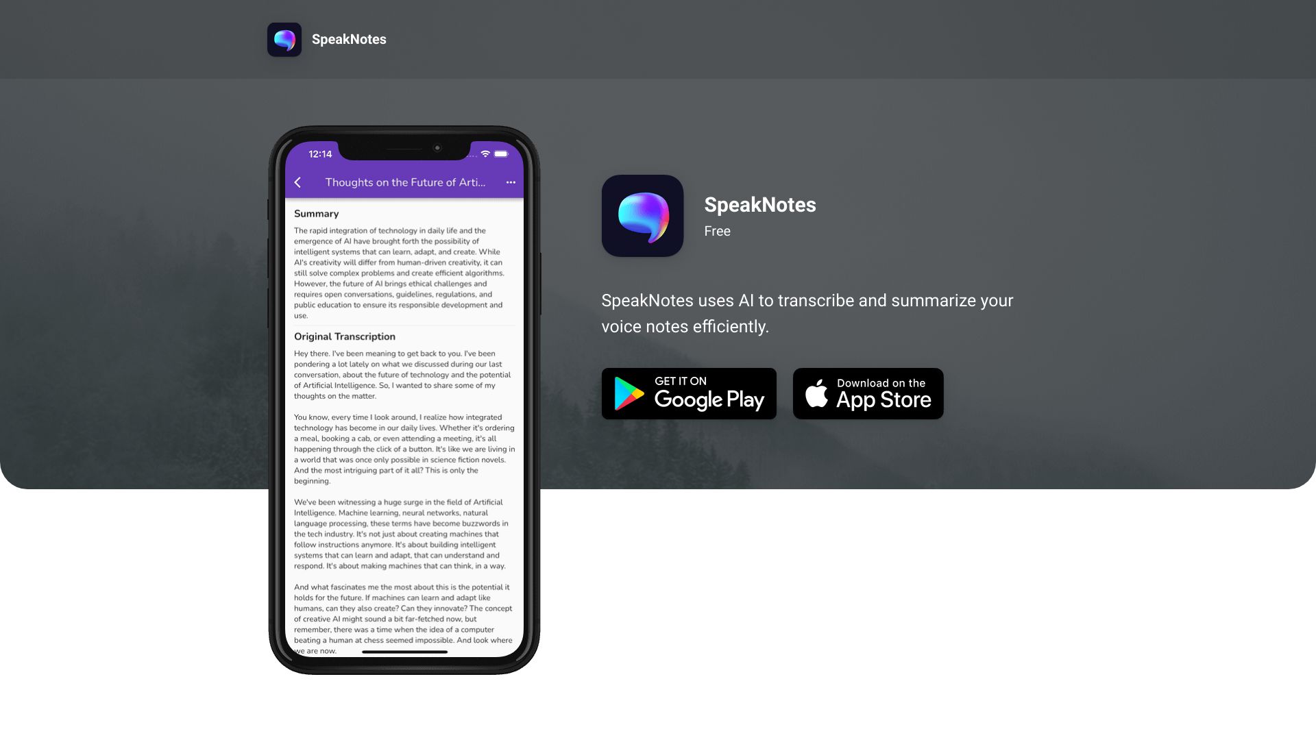 SpeakNotes screenshot