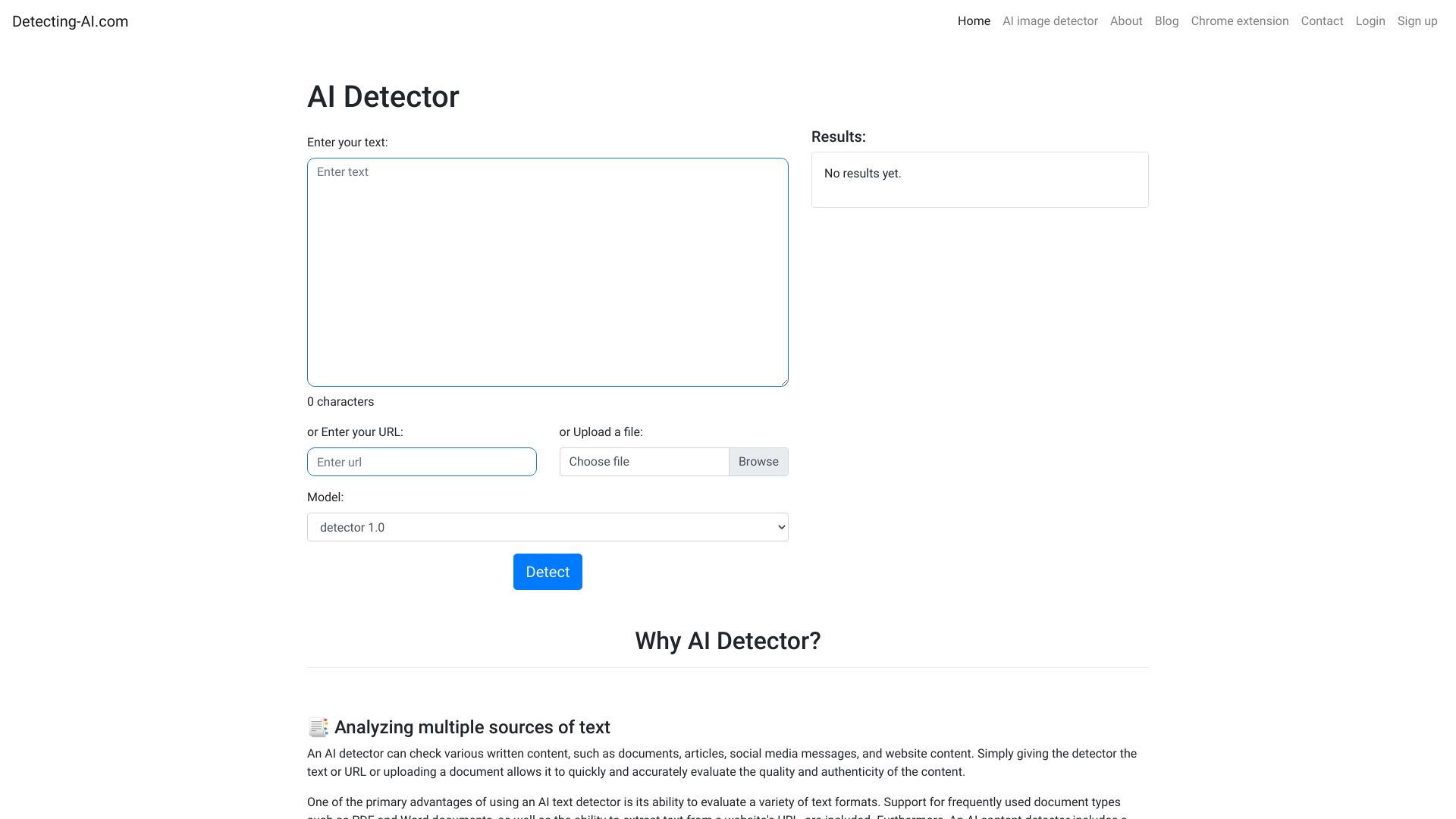 Detecting-AI screenshot
