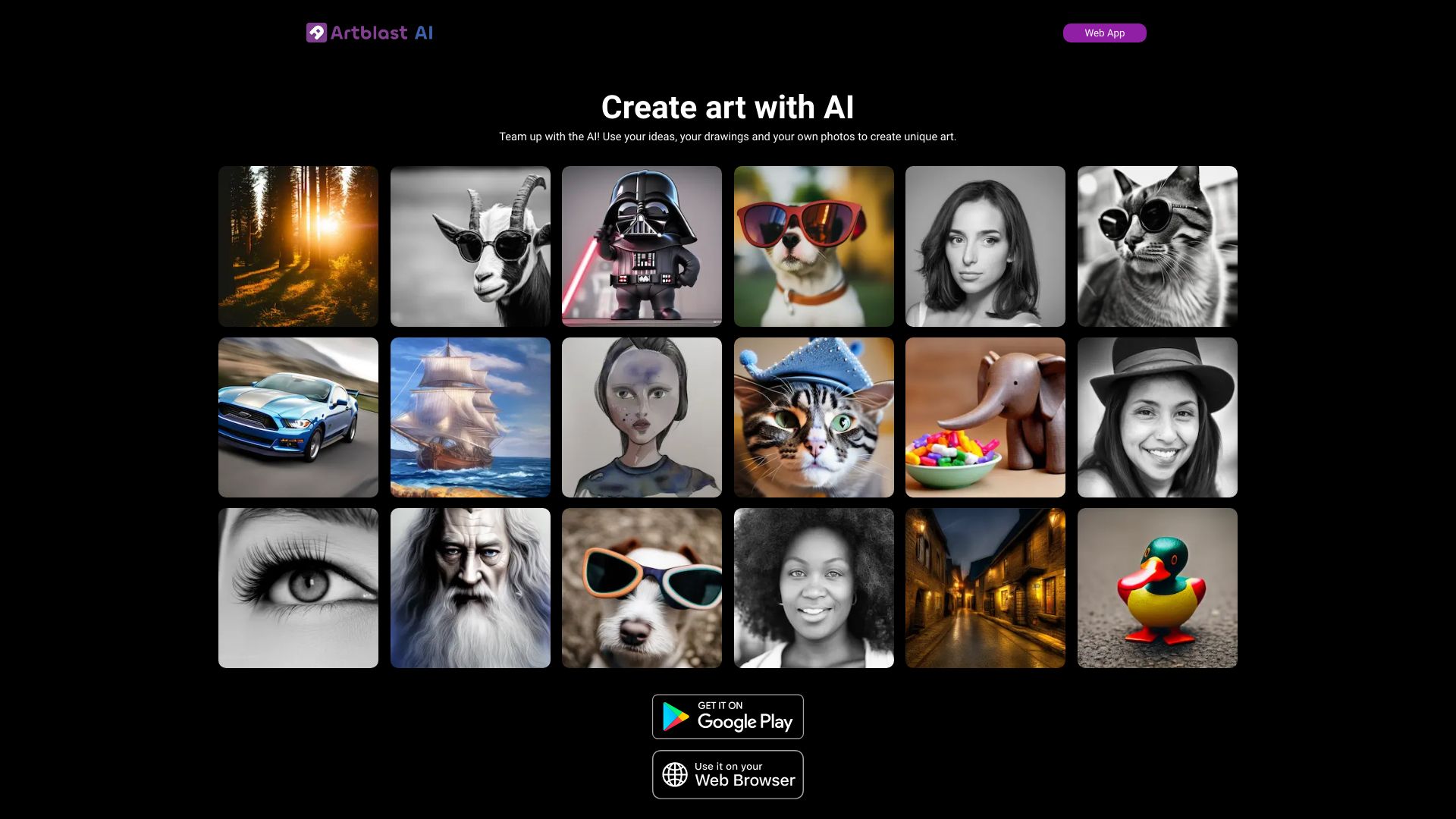ArtblastAI screenshot