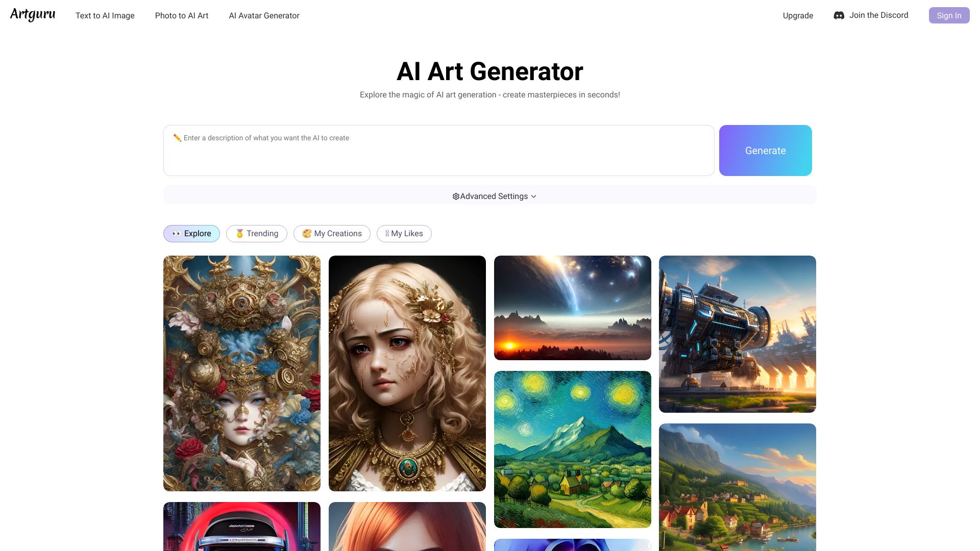 Artguru AI screenshot