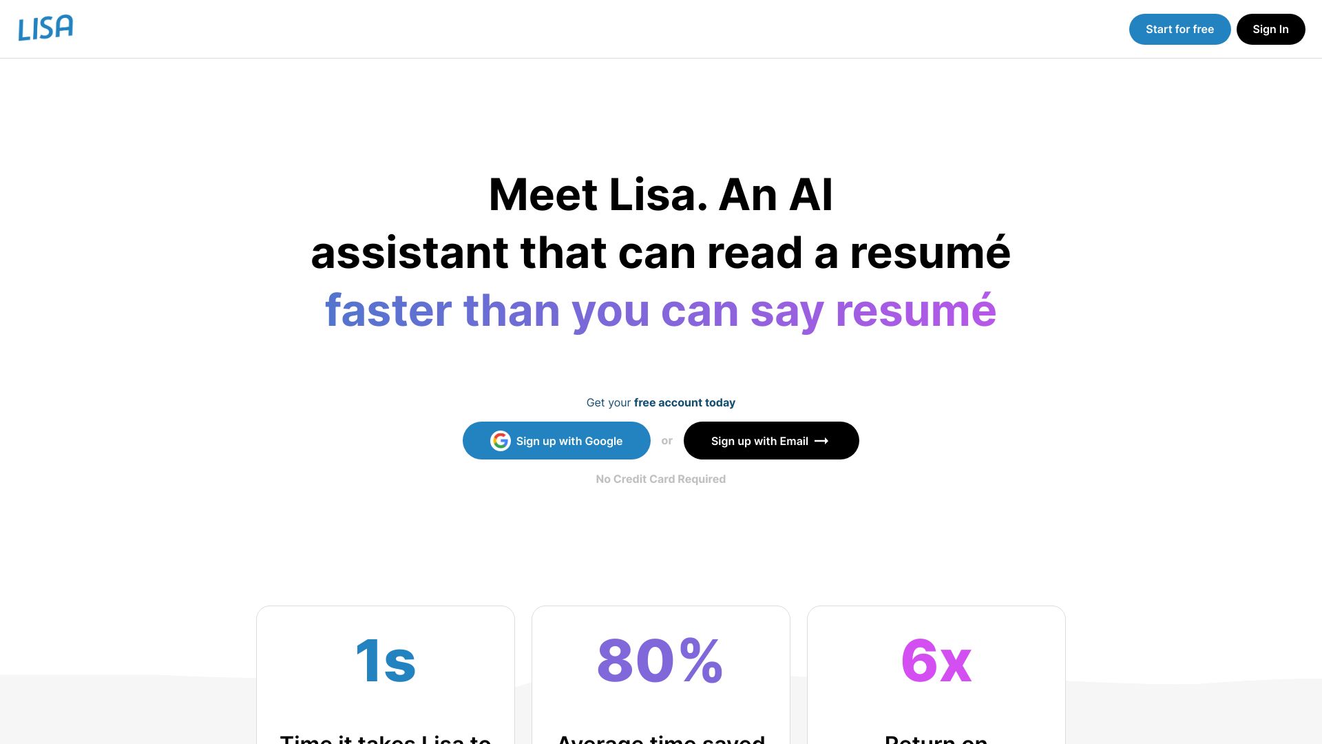 Lisa Recruiter screenshot