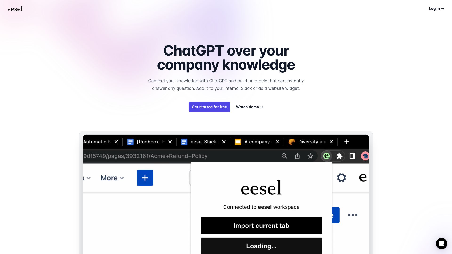 eesel AI screenshot