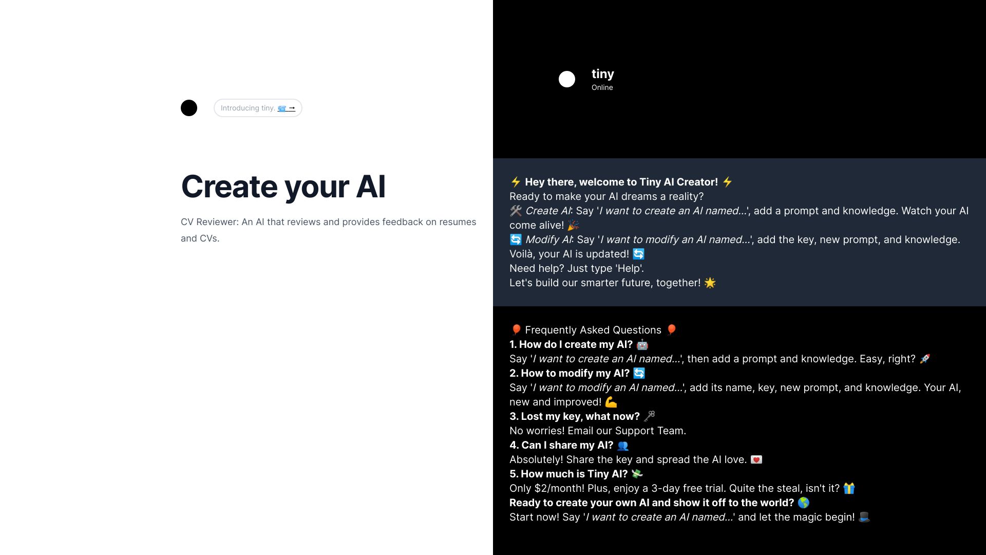 Tiny AI screenshot