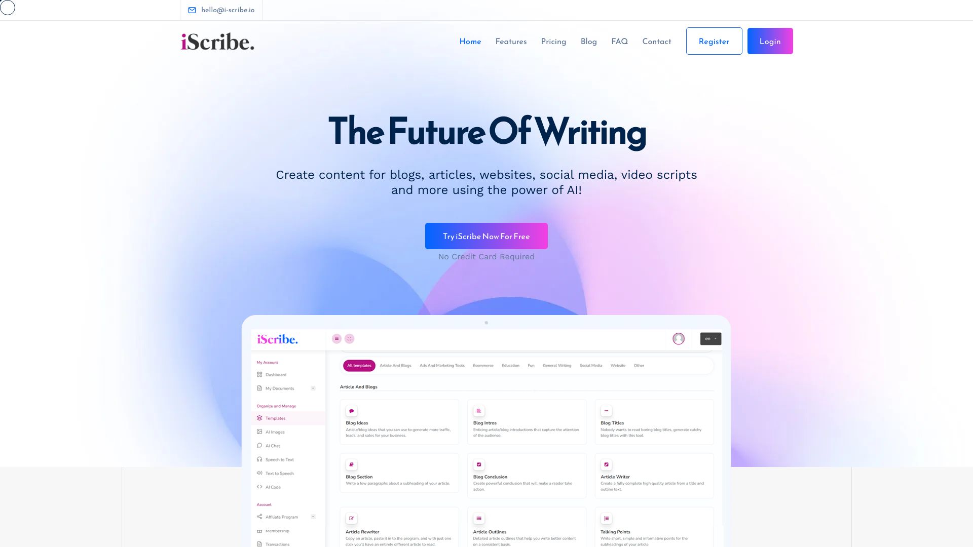 iScribe AI screenshot