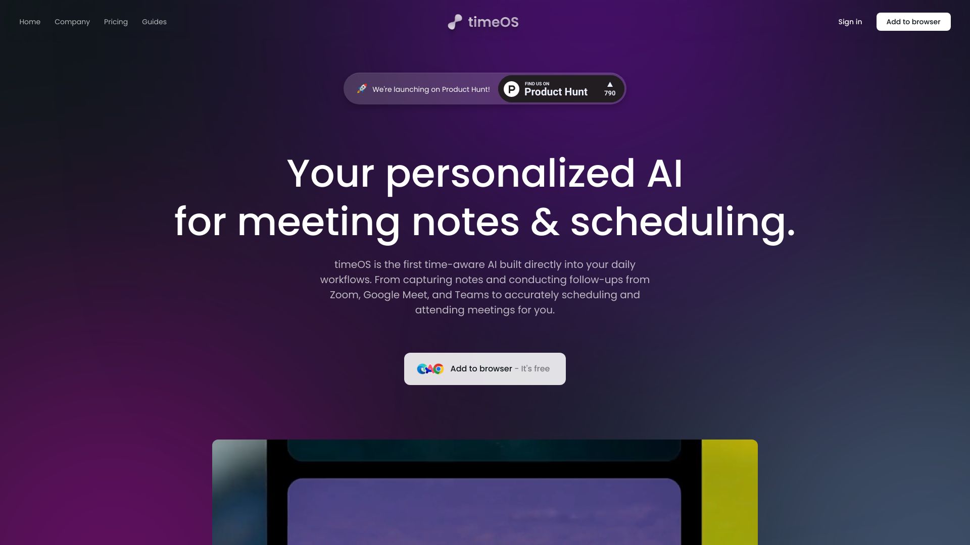 timeOS screenshot