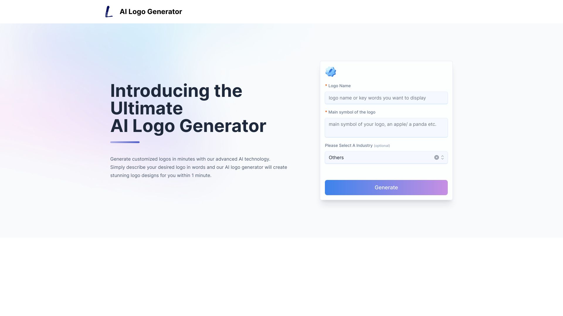 AI Logo Generator screenshot
