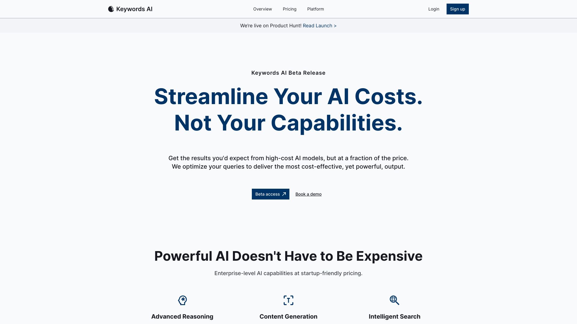 Keywords AI screenshot