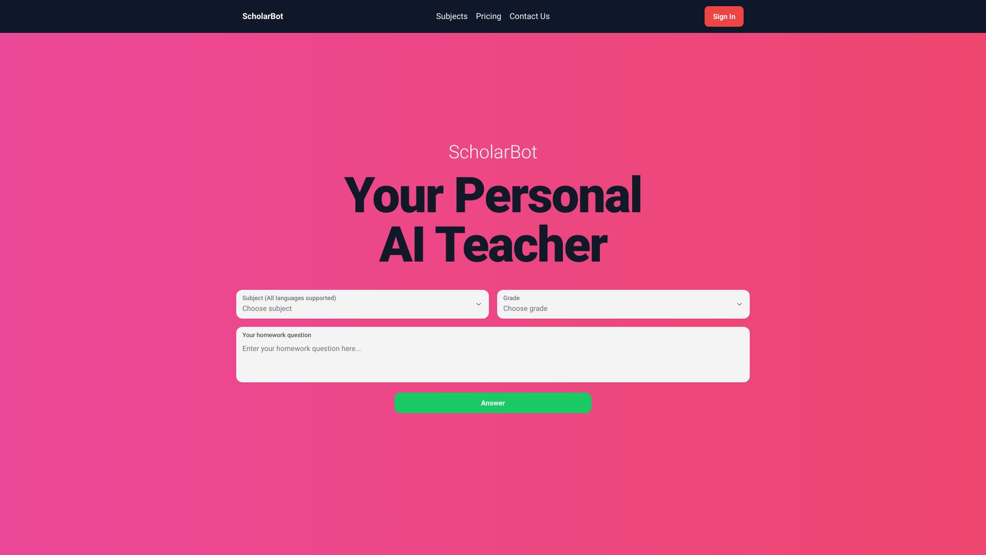 ScholarBot screenshot