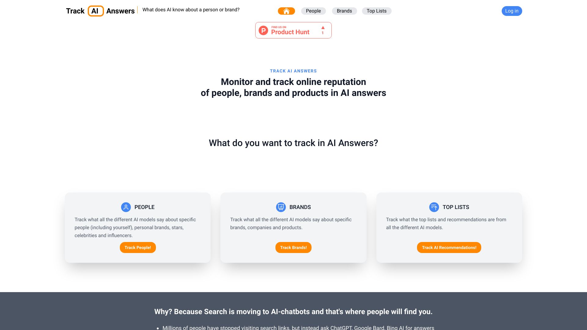 Track AI Answers screenshot