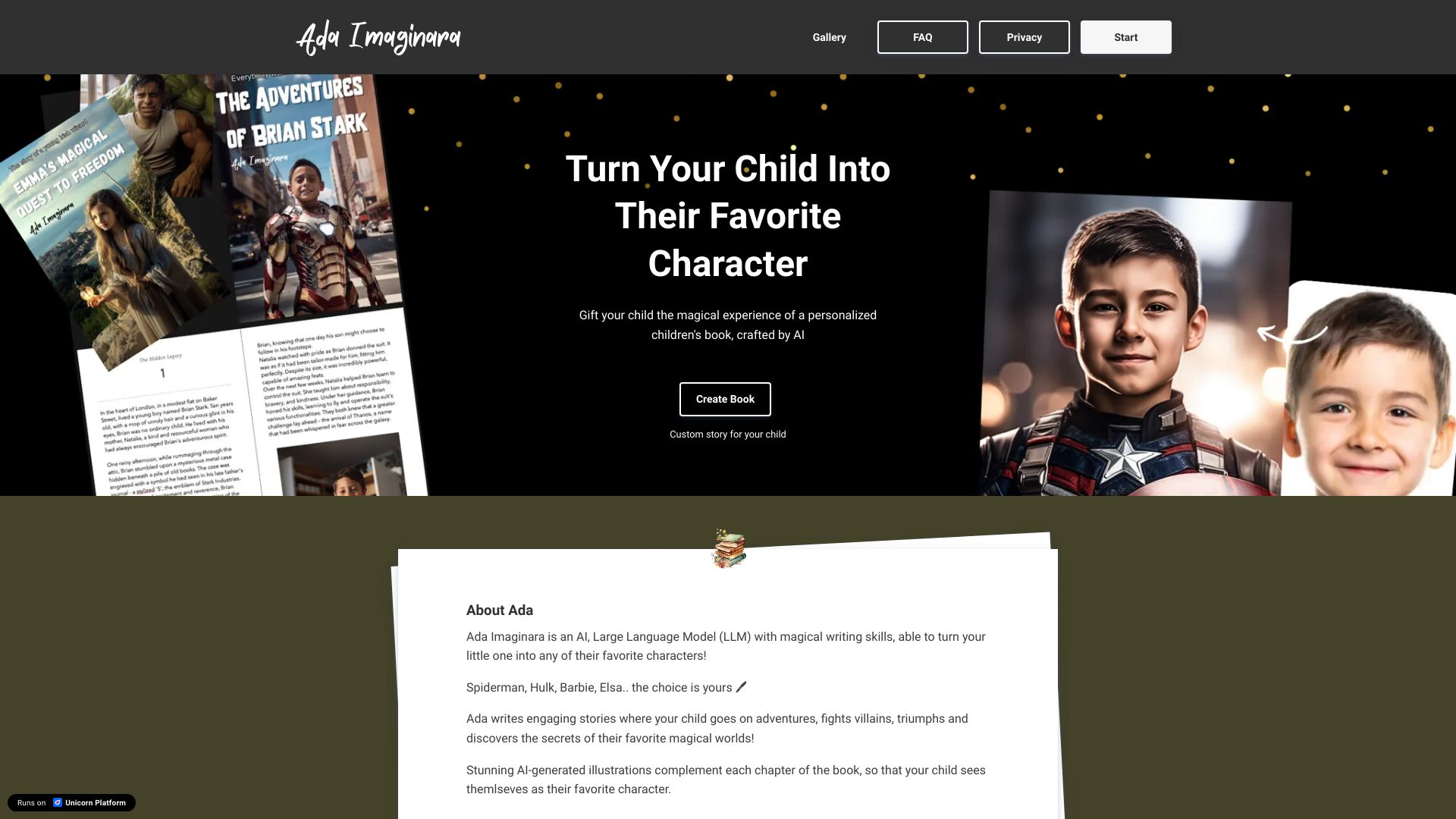 Ada AI Storyteller screenshot