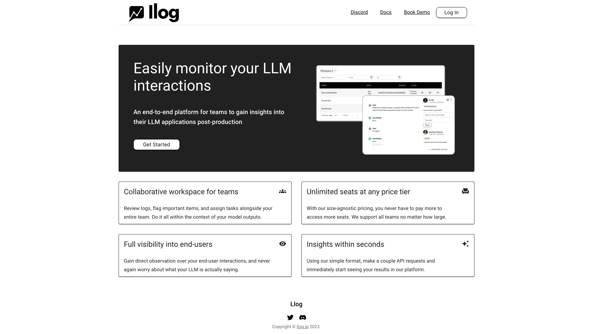 Llog screenshot