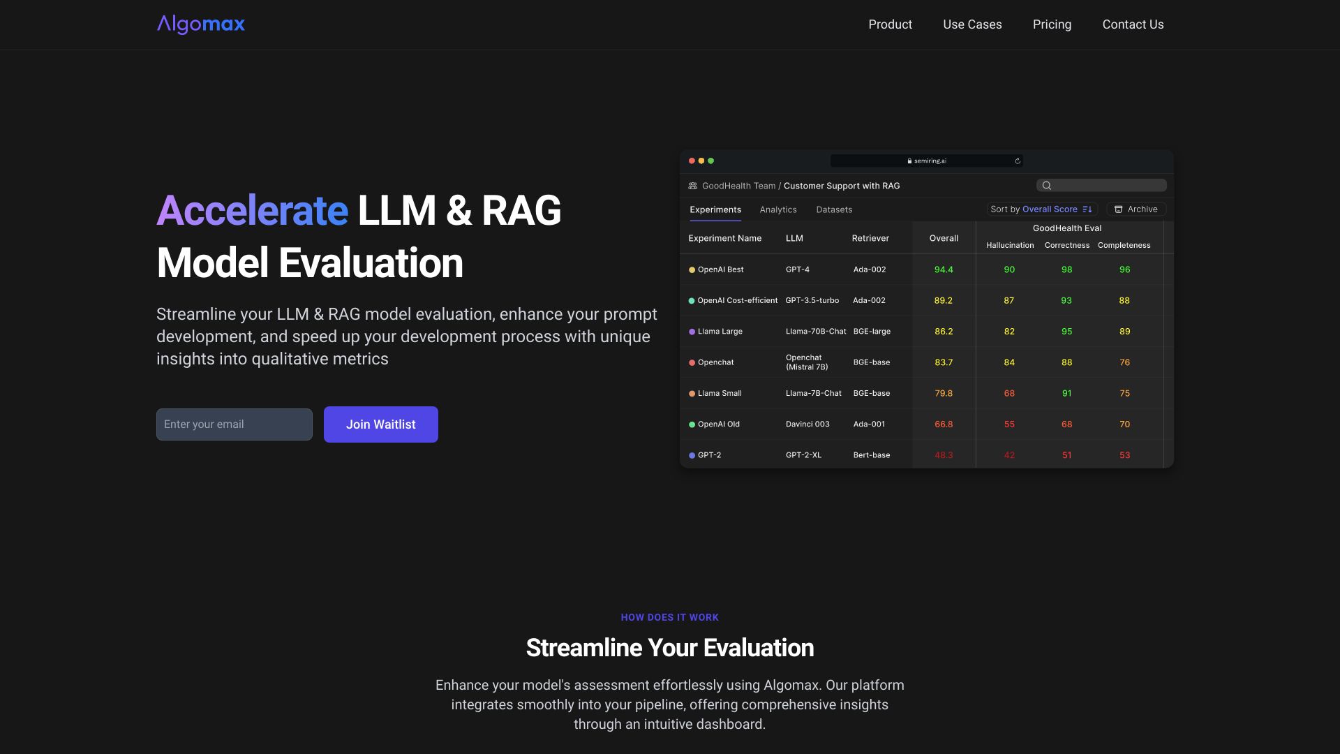 Algomax screenshot