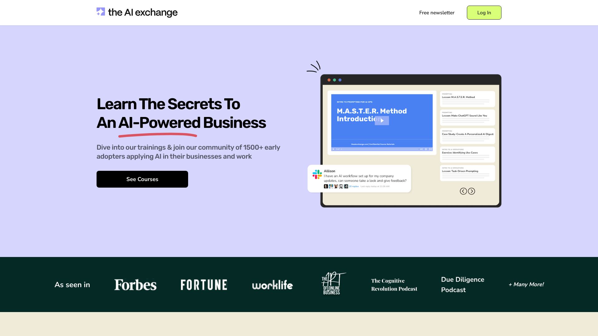 The AI Exchange screenshot