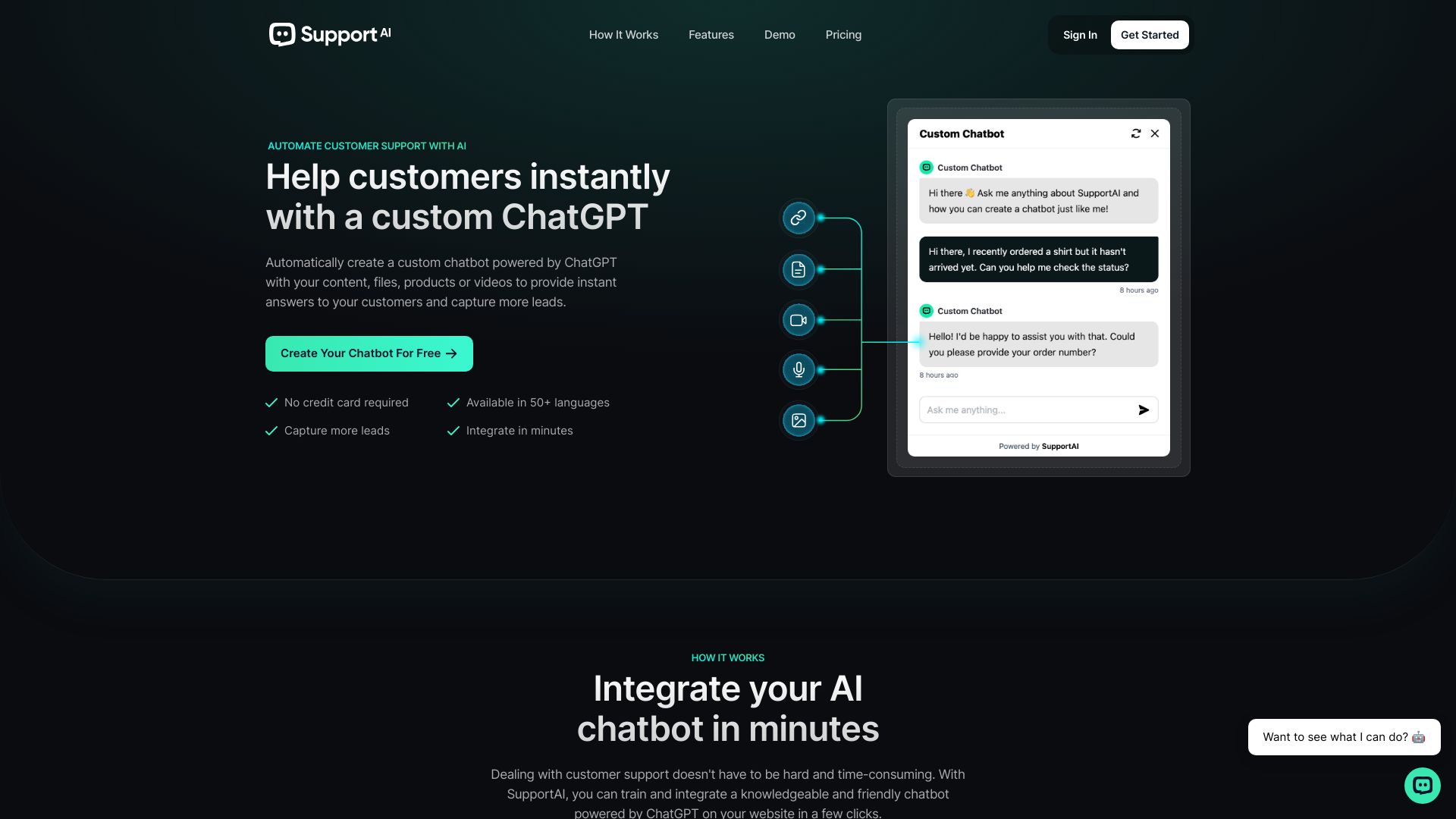 Support AI screenshot