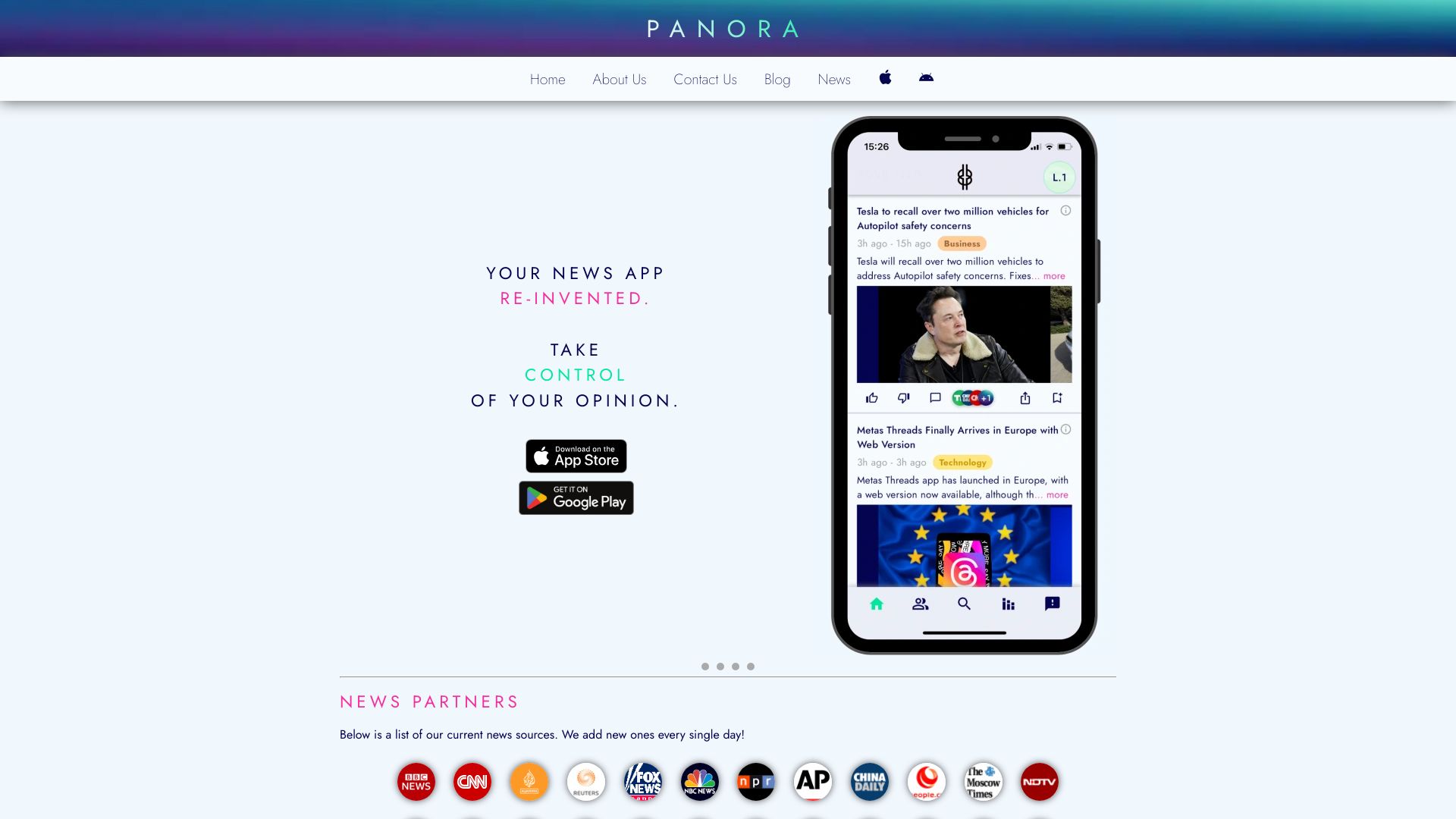 PANORA screenshot
