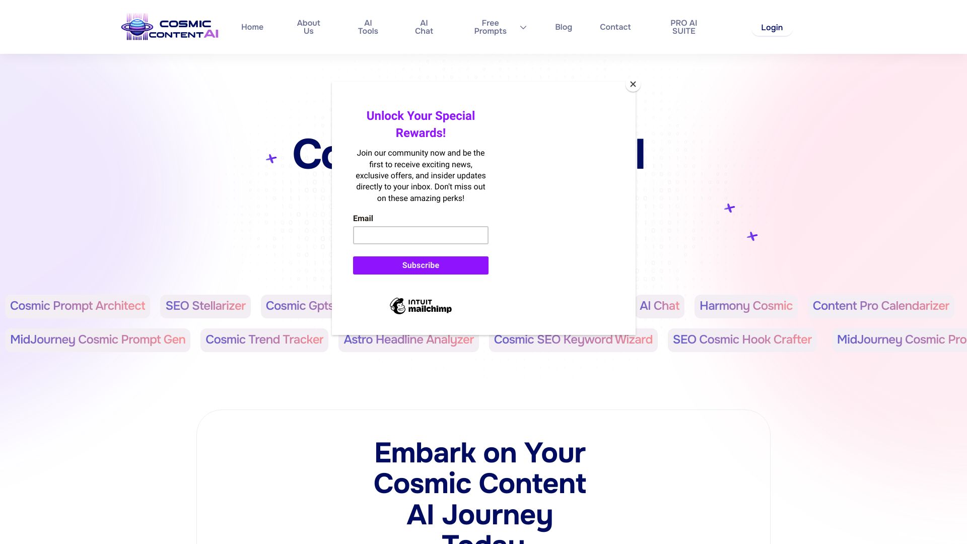 Cosmic ContentAI screenshot