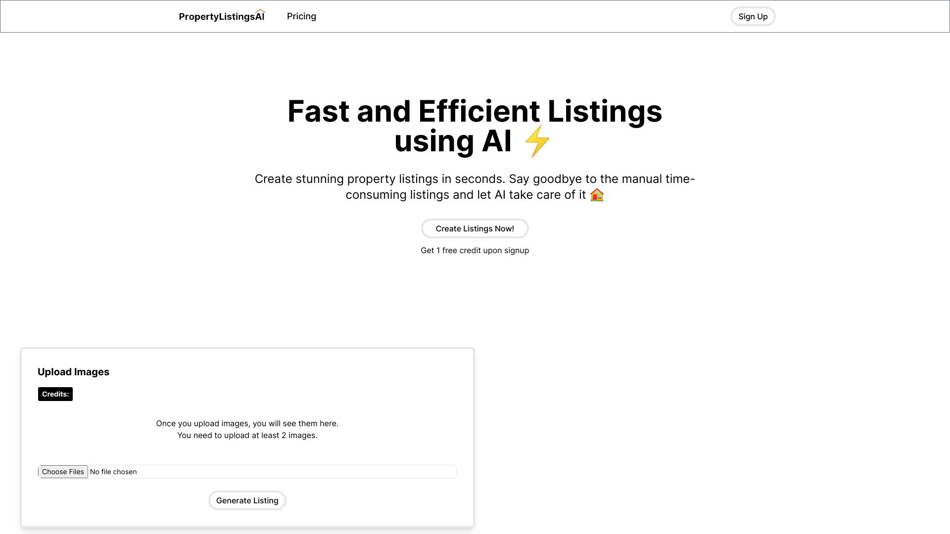 PropertyListingsAI screenshot