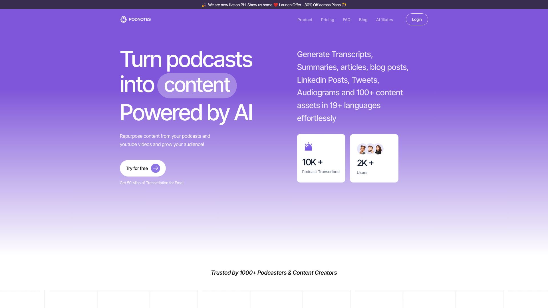 Podnotes screenshot