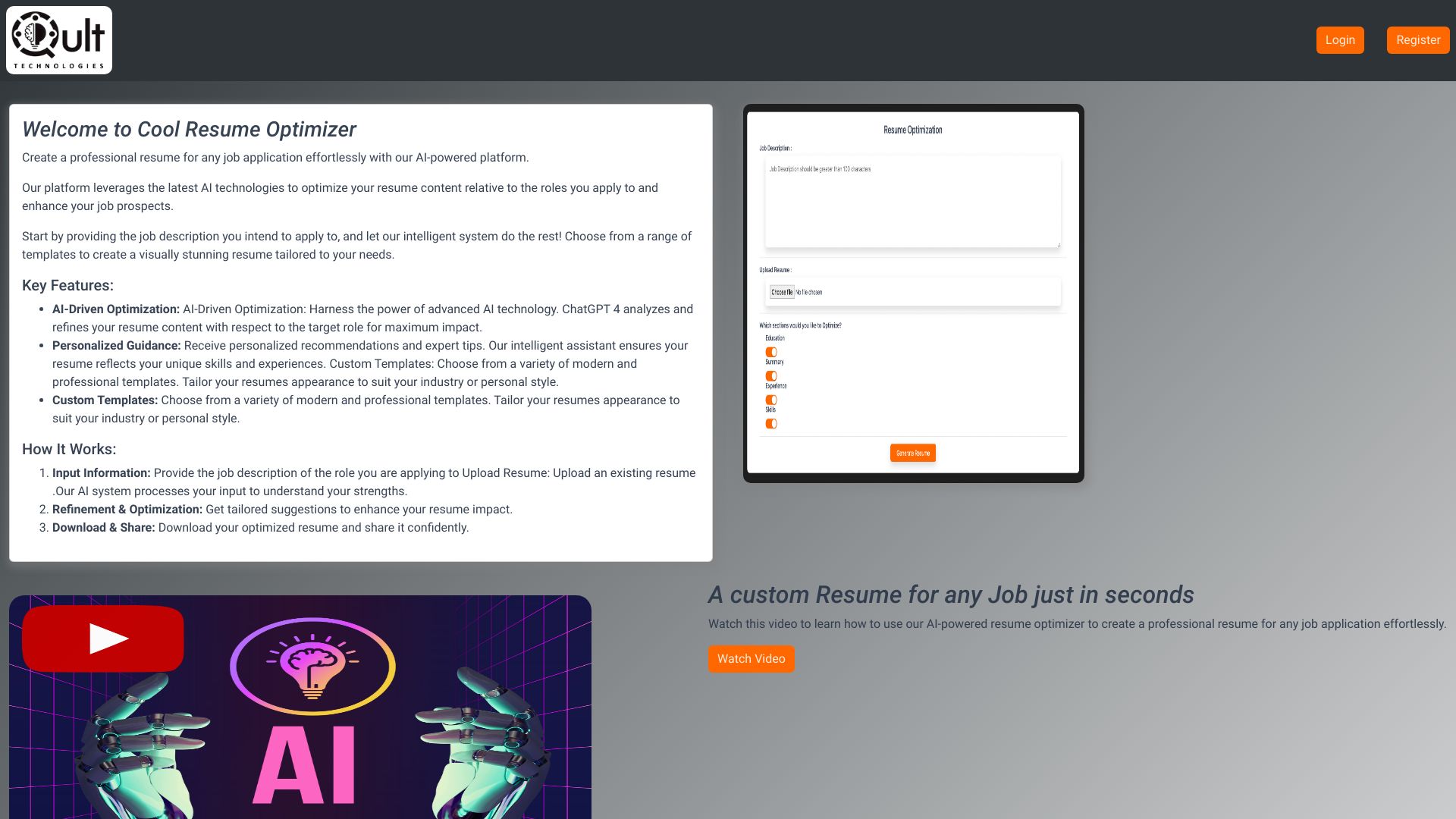 Cool Resume screenshot
