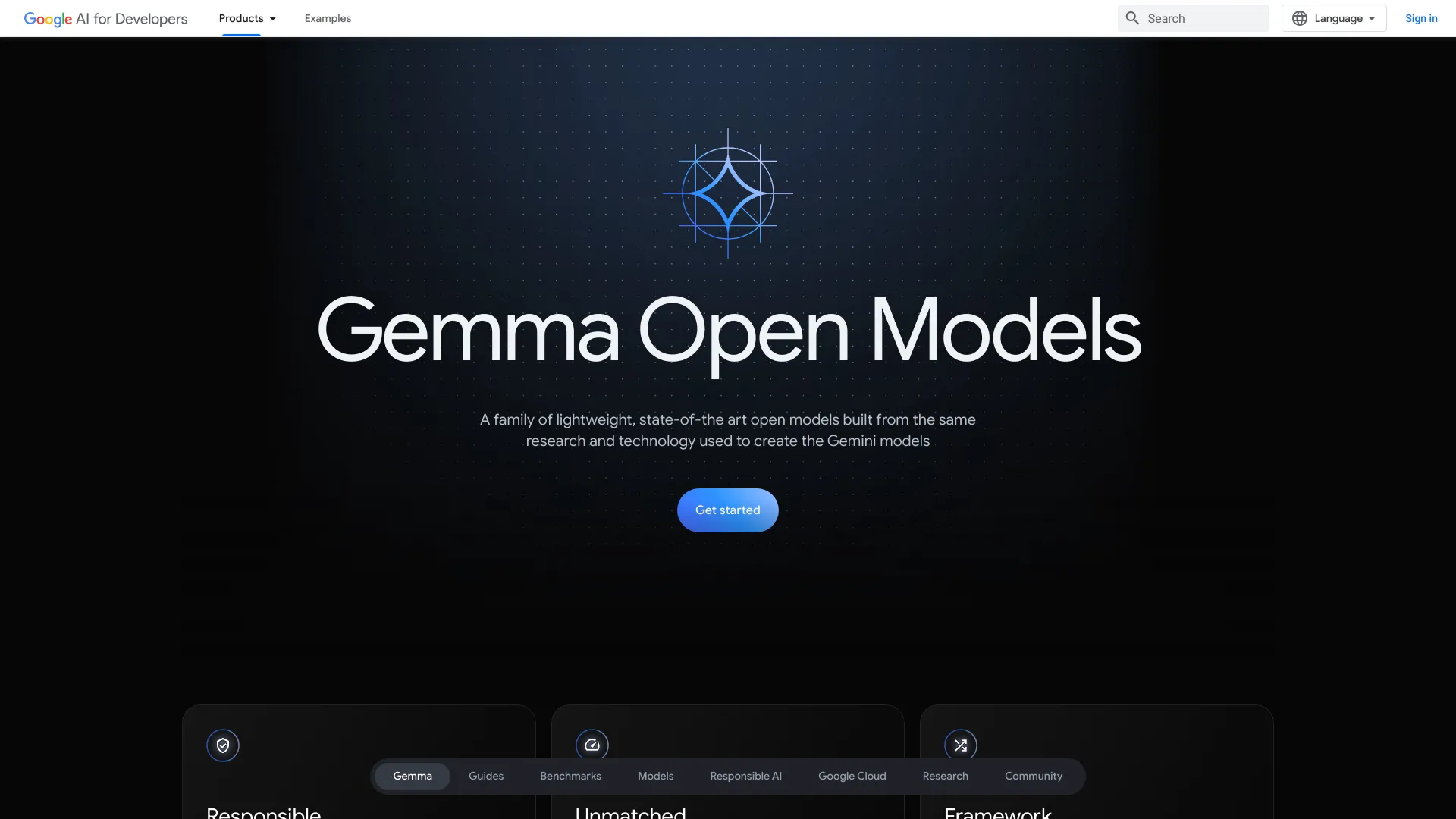 Google AI for Developers screenshot