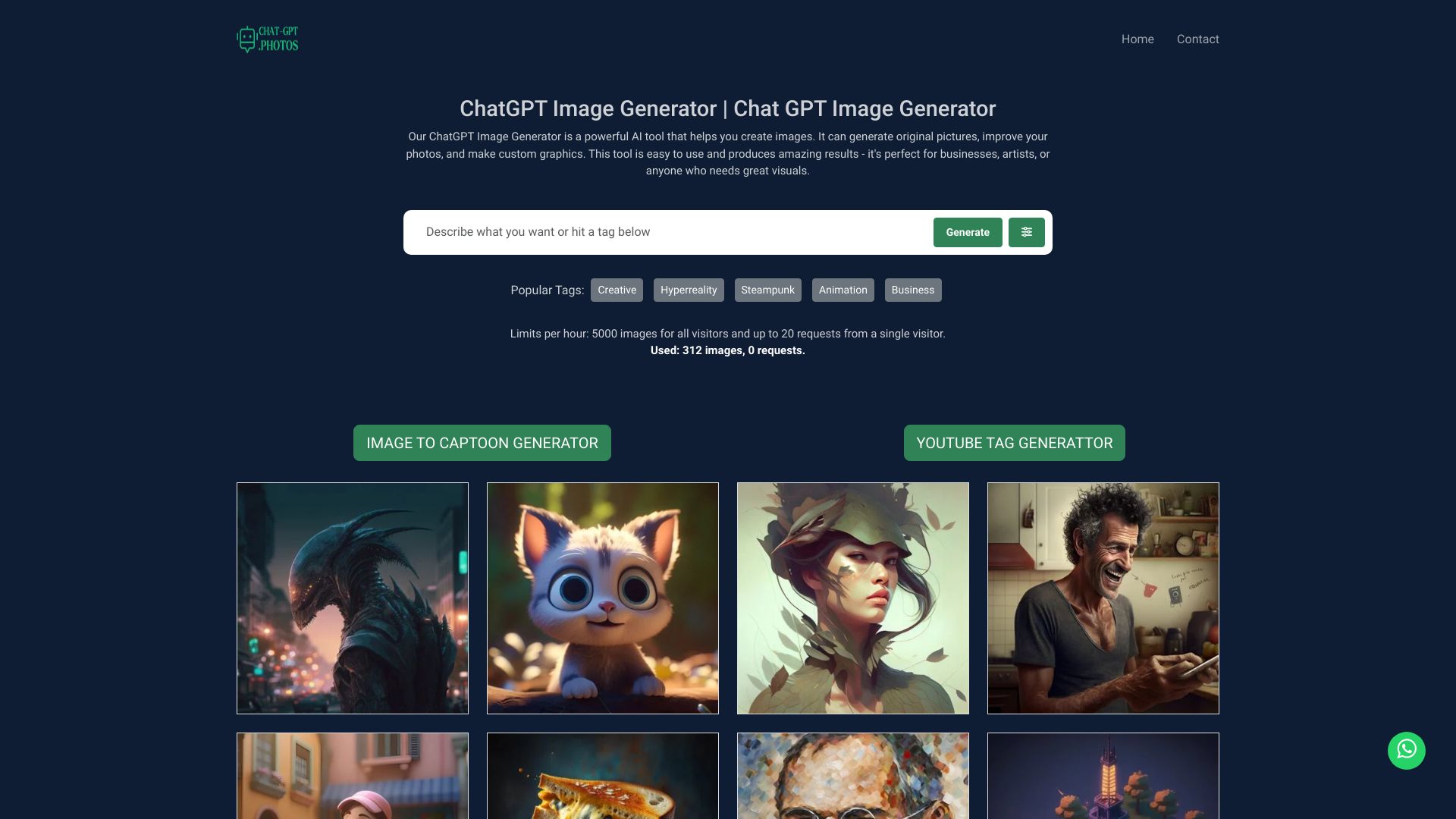 ChatGPT Image Generator screenshot