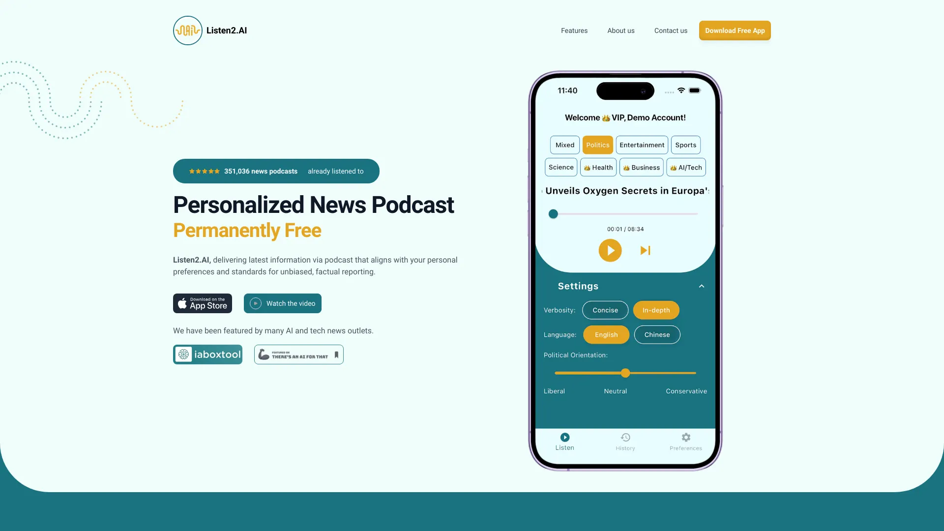 Listen2.AI screenshot