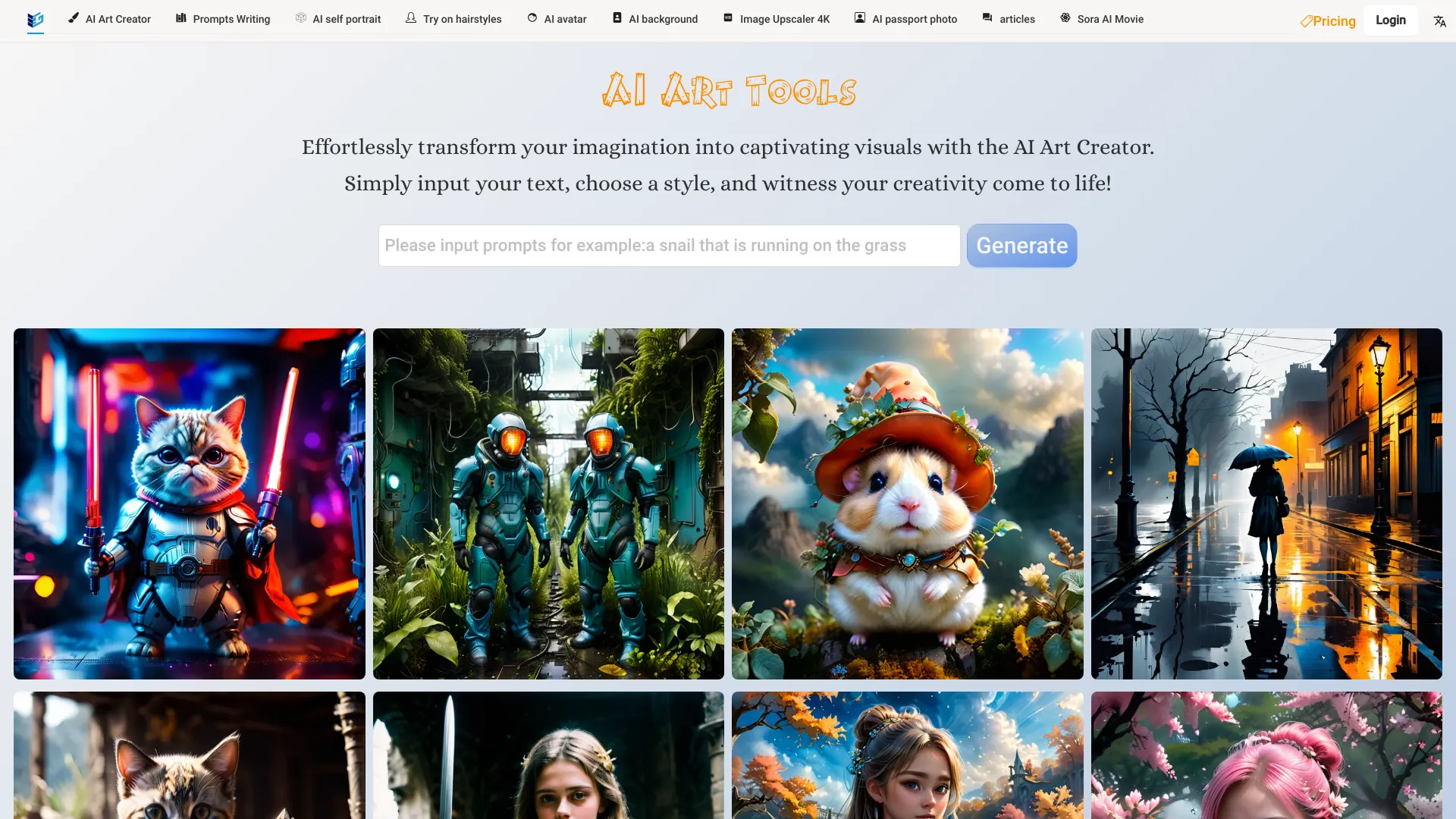 Free AI Art Platforms screenshot