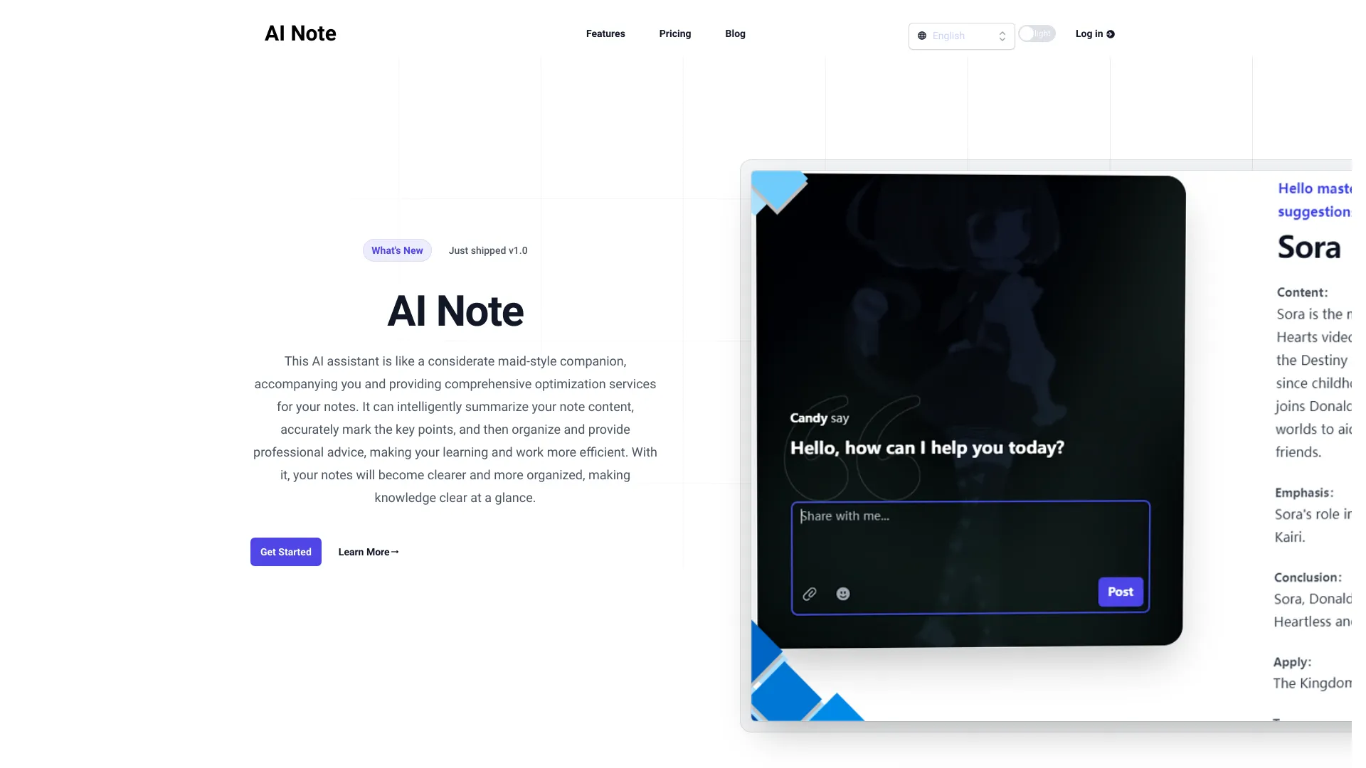 AI Note screenshot