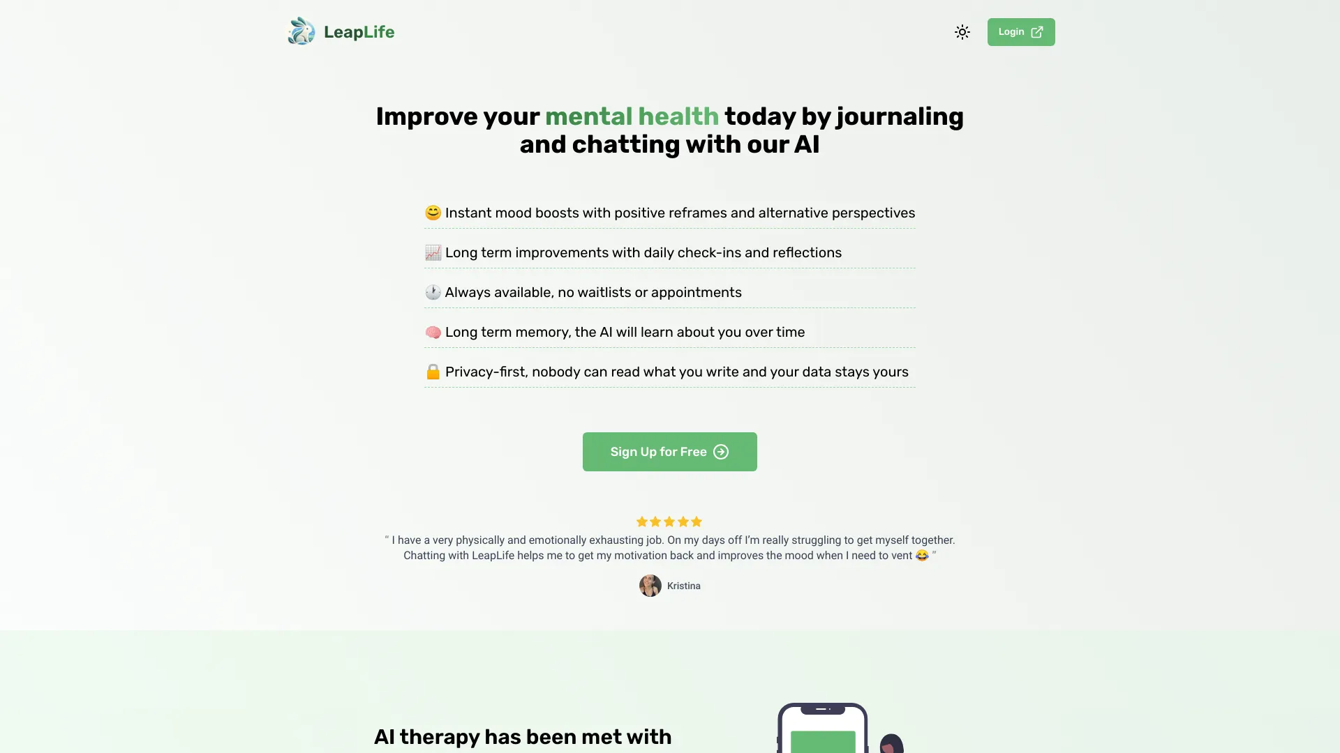 LeapLife screenshot