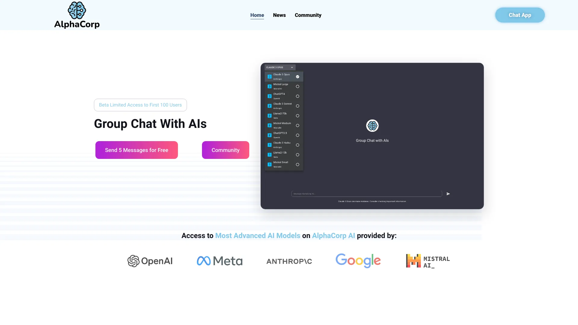AlphaCorp AI screenshot