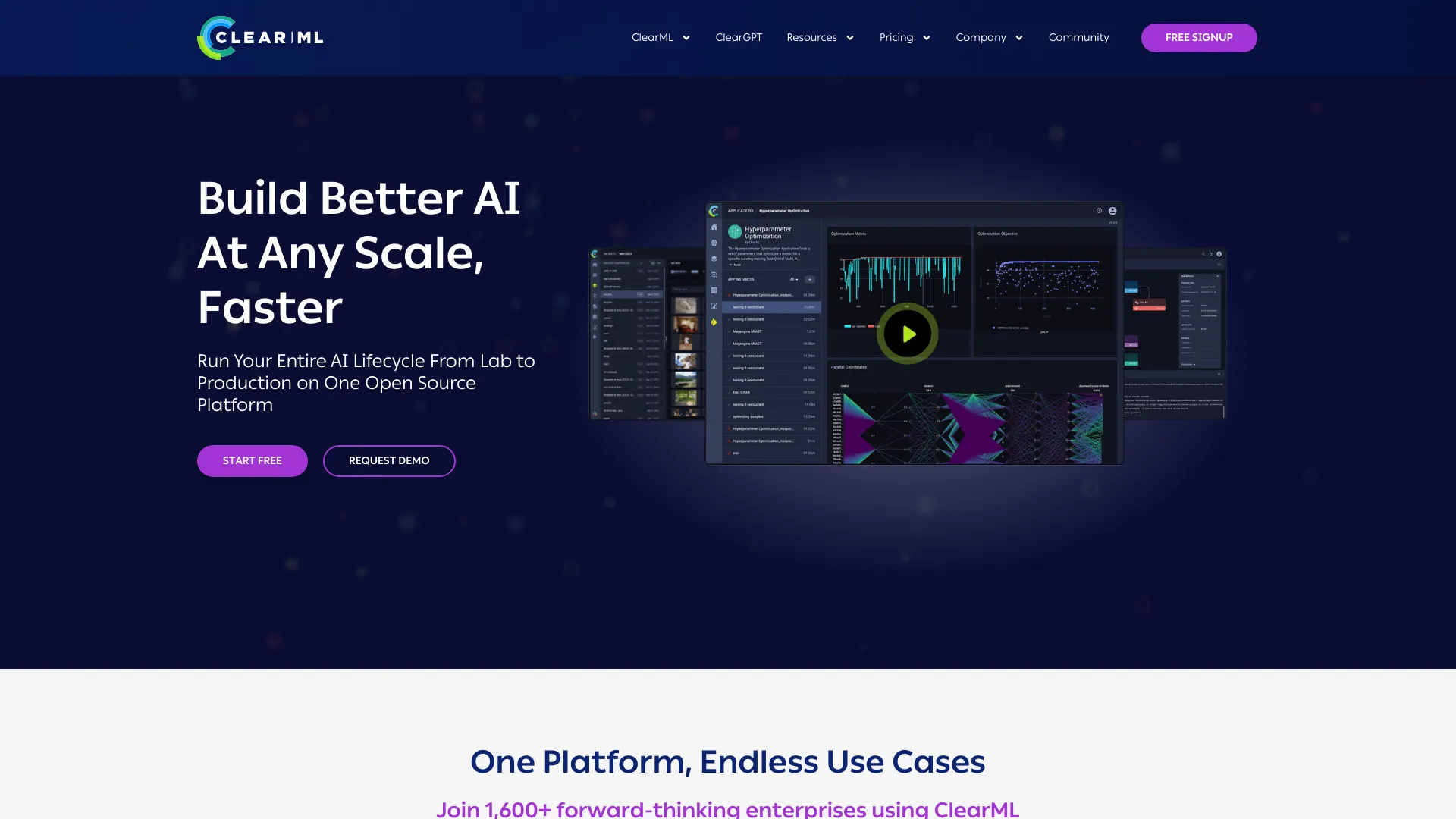 ClearML screenshot