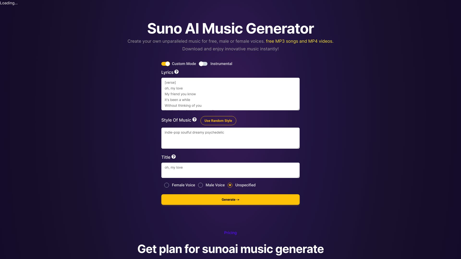 AIMusixer screenshot