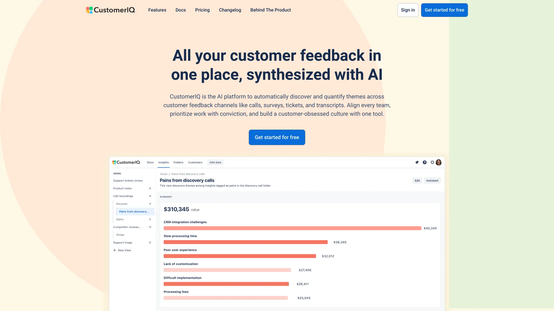 CustomerIQ screenshot