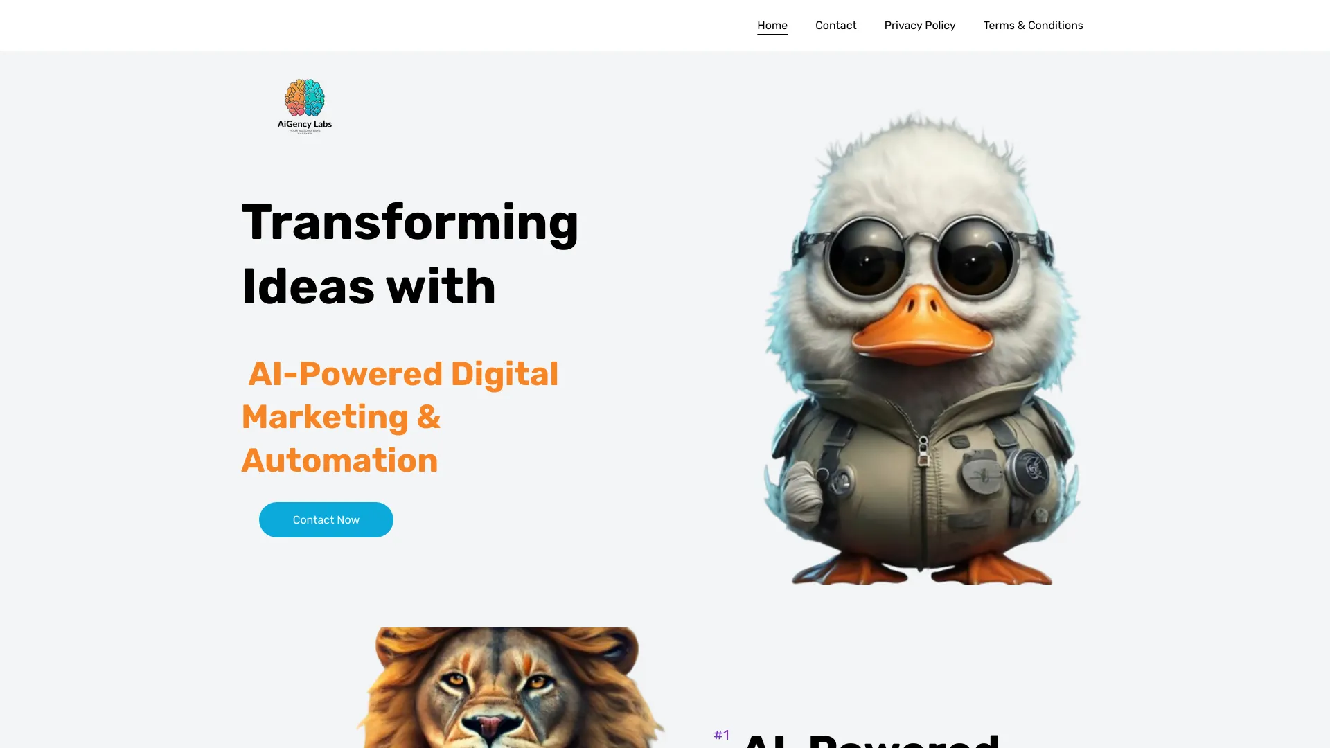 Aigency LABS screenshot