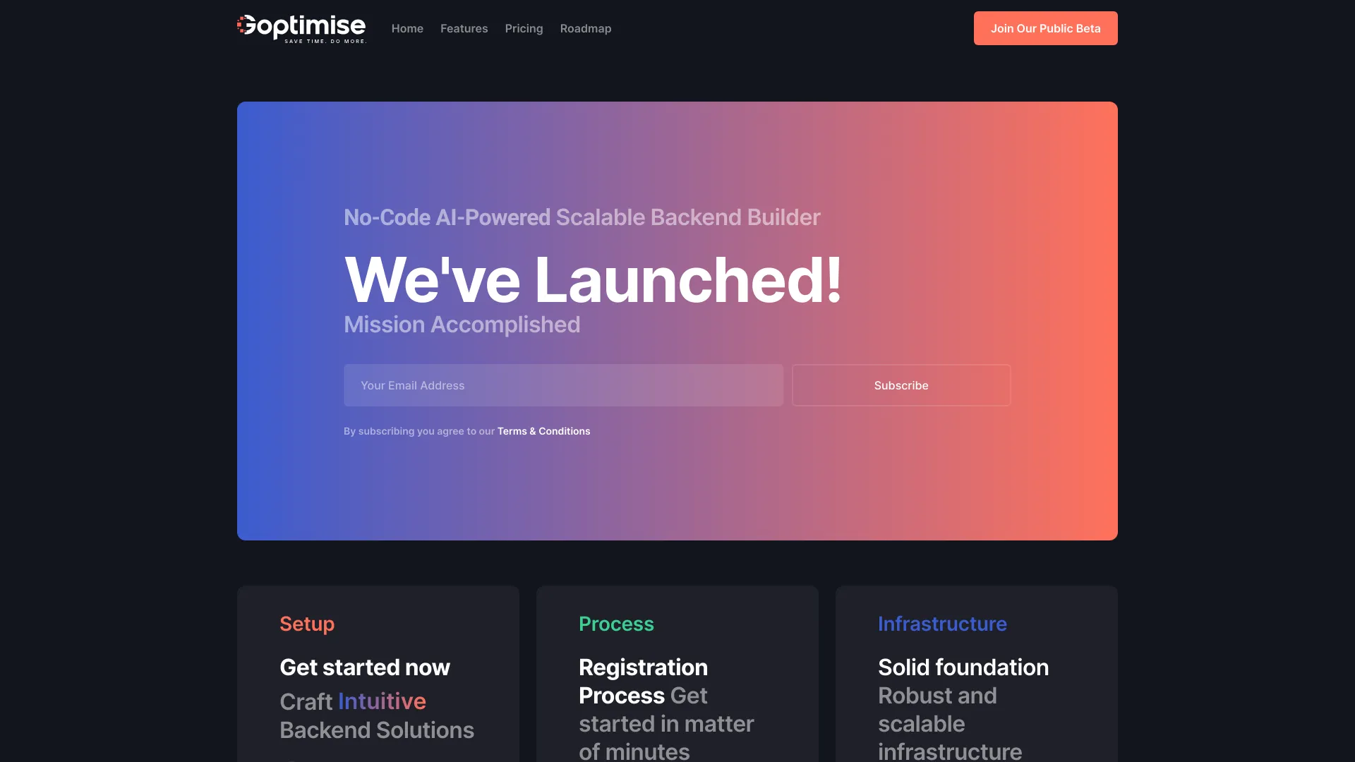 Goptimise screenshot