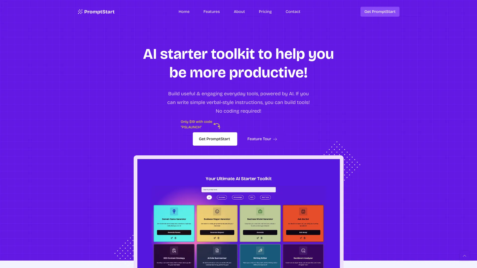 PromptStart AI Starter Toolkit screenshot