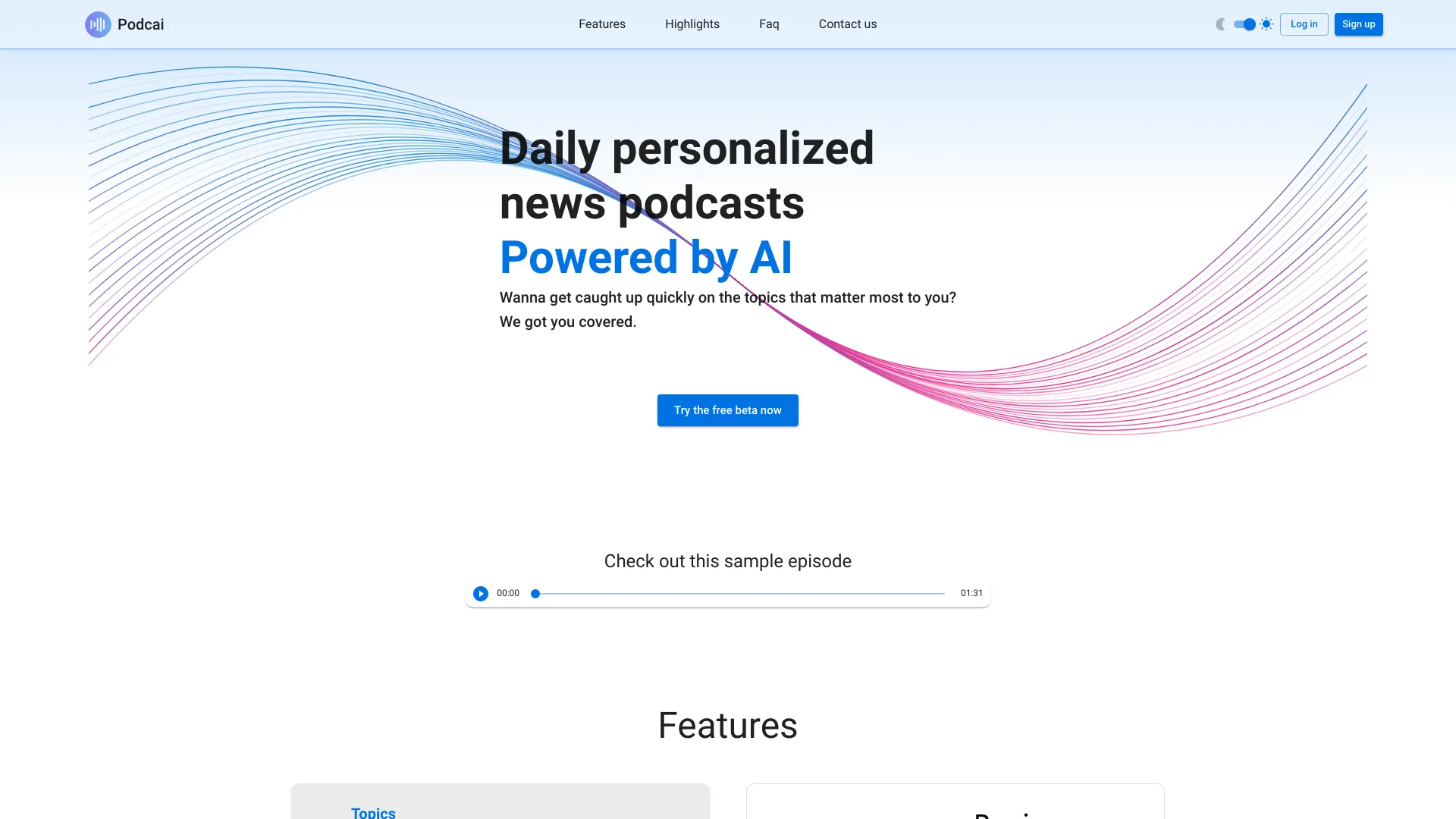 Podcai screenshot
