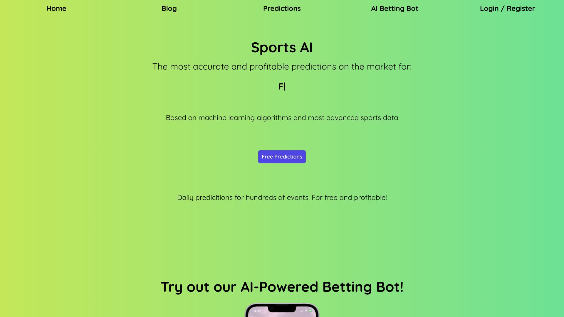 Sports AI screenshot