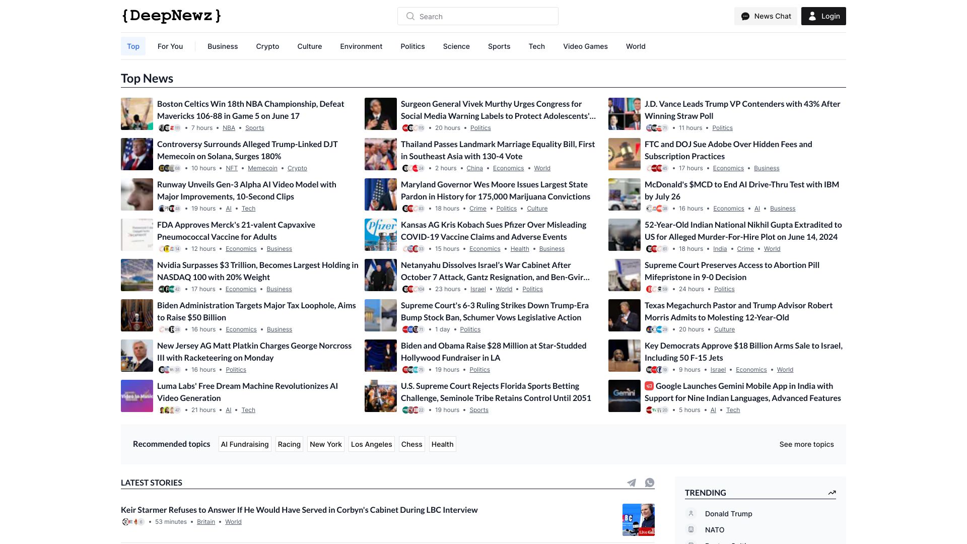 DeepNewz screenshot