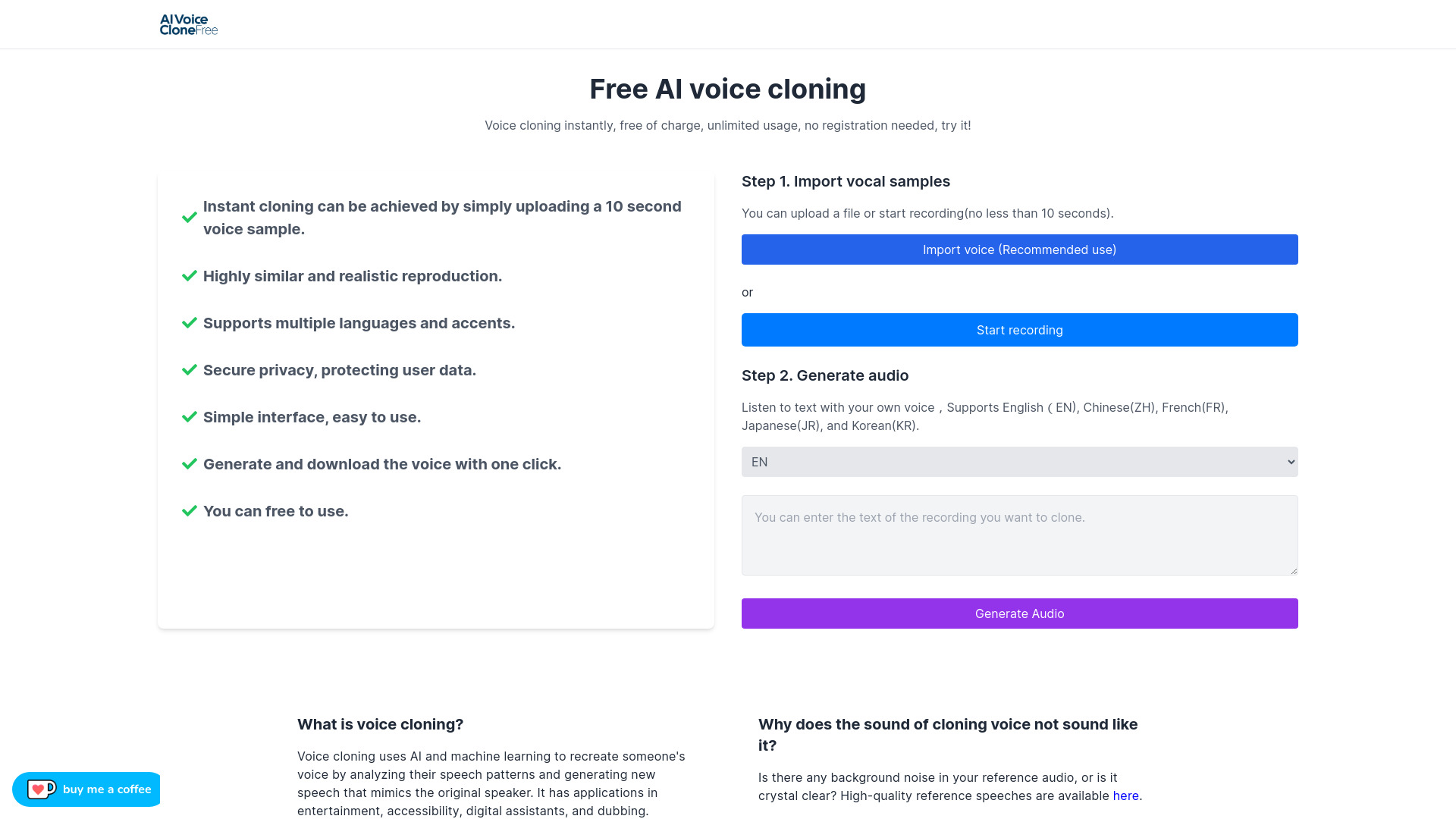 Free Voice Cloning screenshot